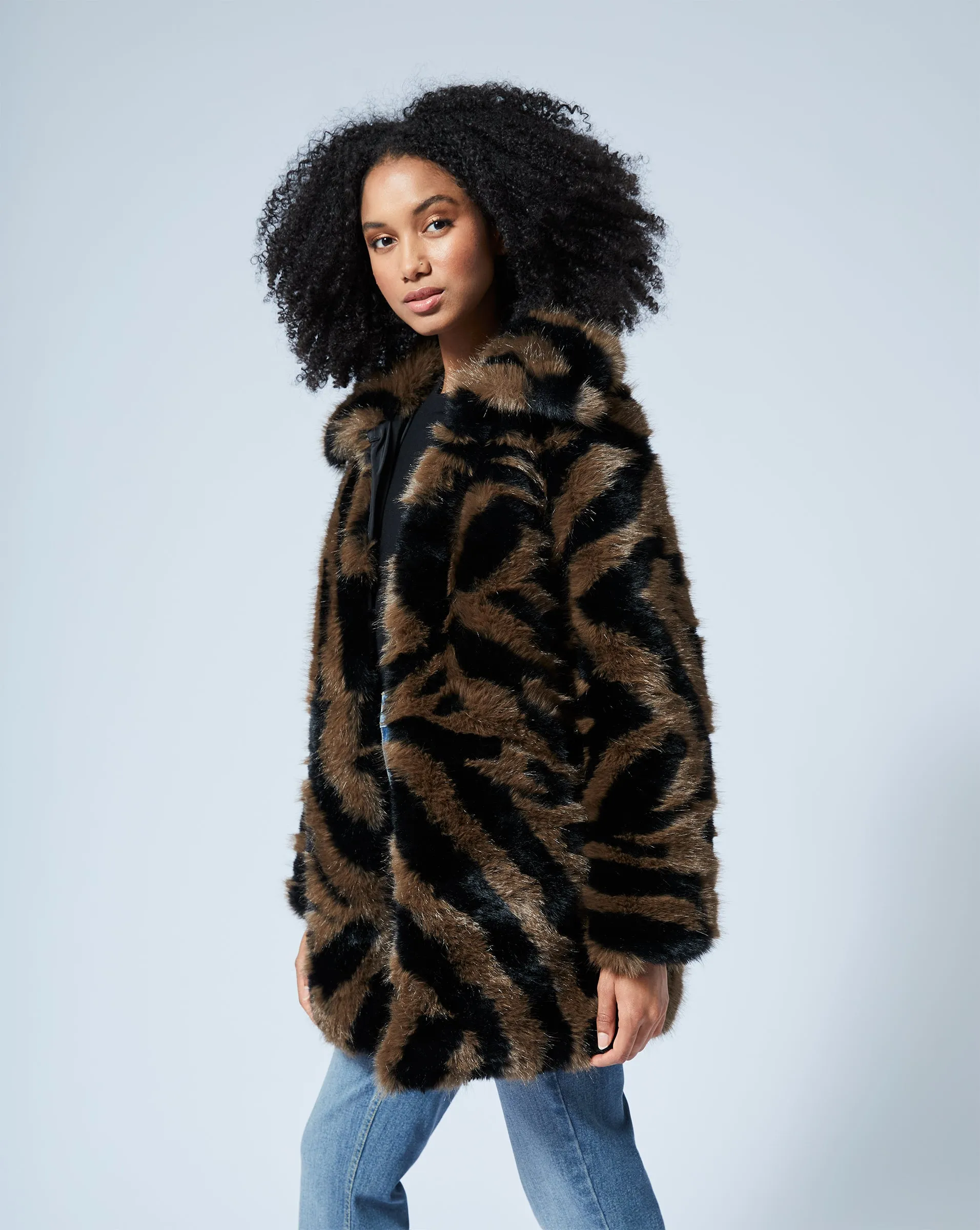 Animal Print Fox Faux Fur Jacket sold by Adrienne Landau product image thumbnail 3