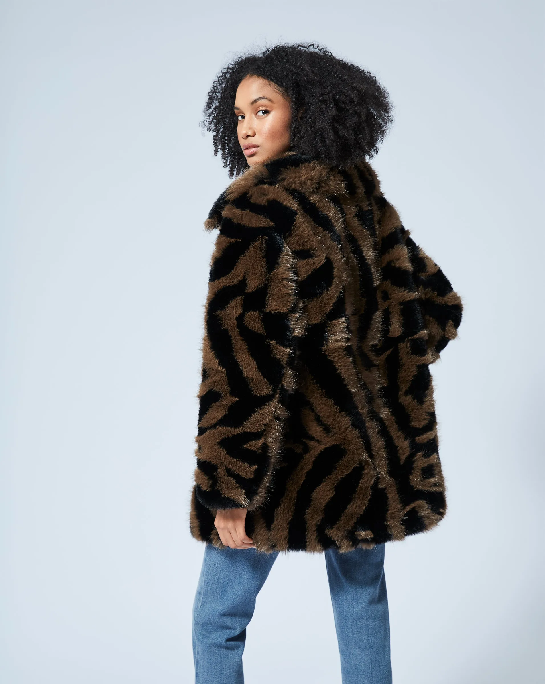 Animal Print Fox Faux Fur Jacket sold by Adrienne Landau product image thumbnail 4