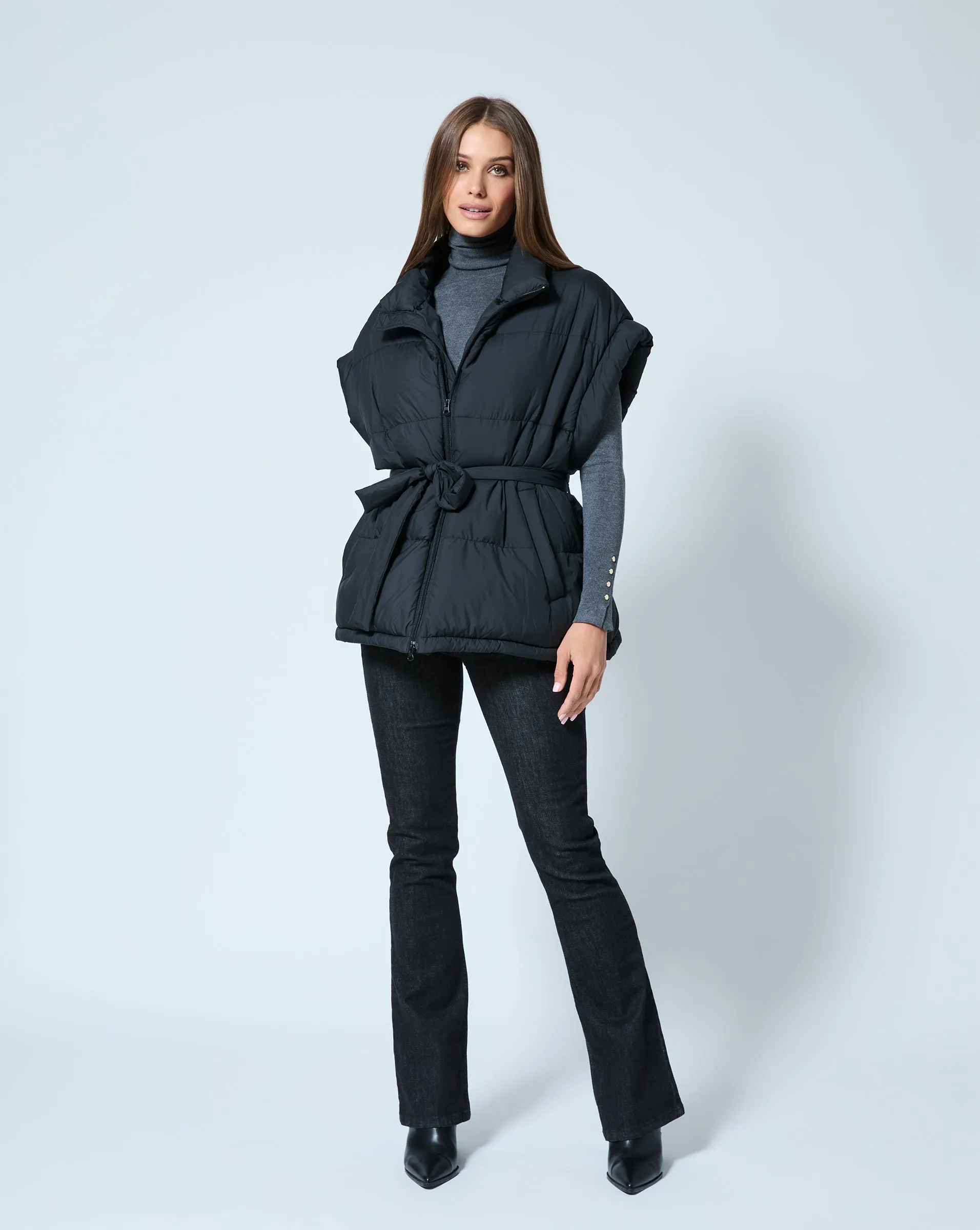 Apres Fox Faux Fur Collar Puffer Vest sold by Adrienne Landau product image thumbnail 2