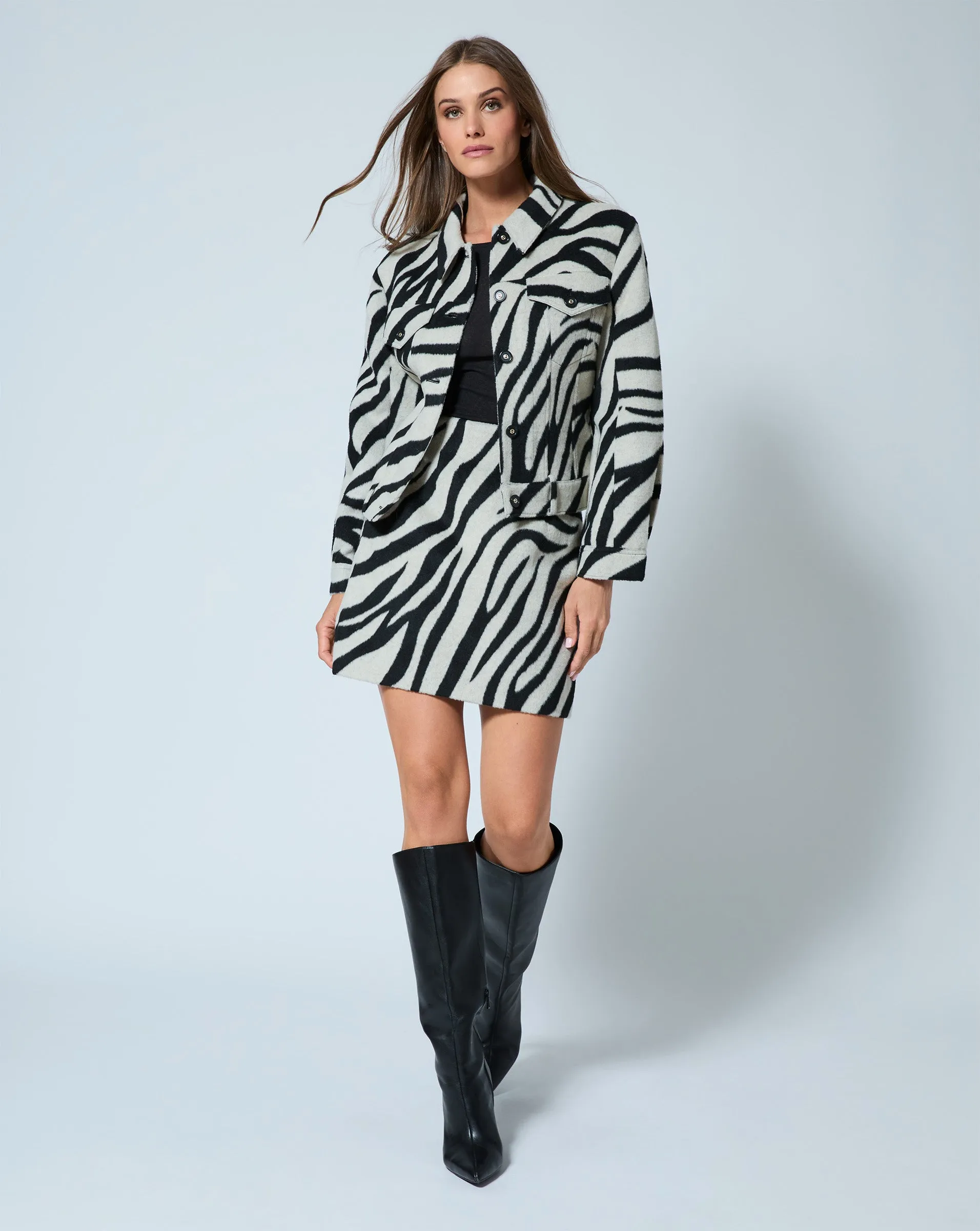 Zebra Print Mini Skirt sold by Adrienne Landau product image thumbnail 3