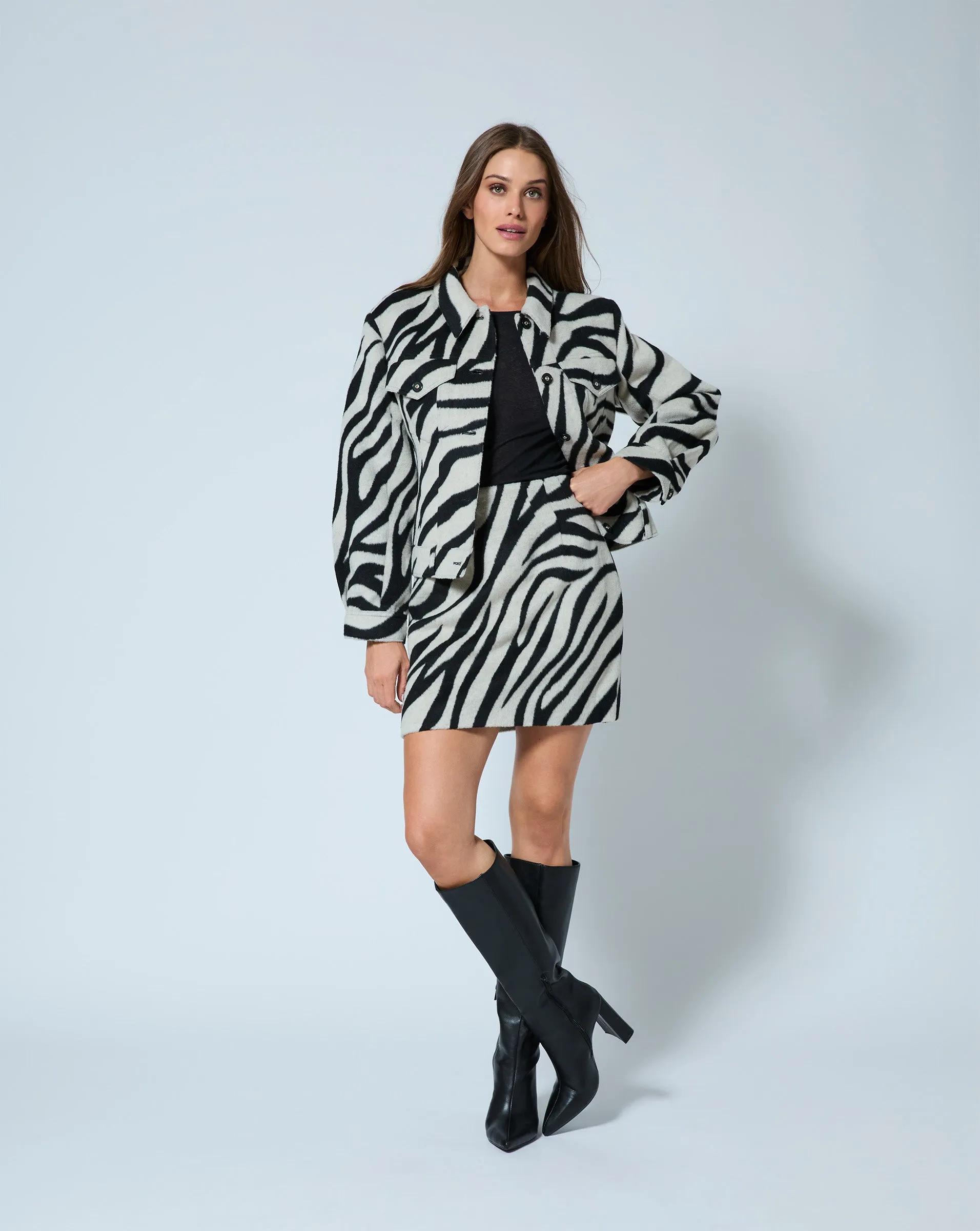 Zebra Trucker Jacket sold by Adrienne Landau