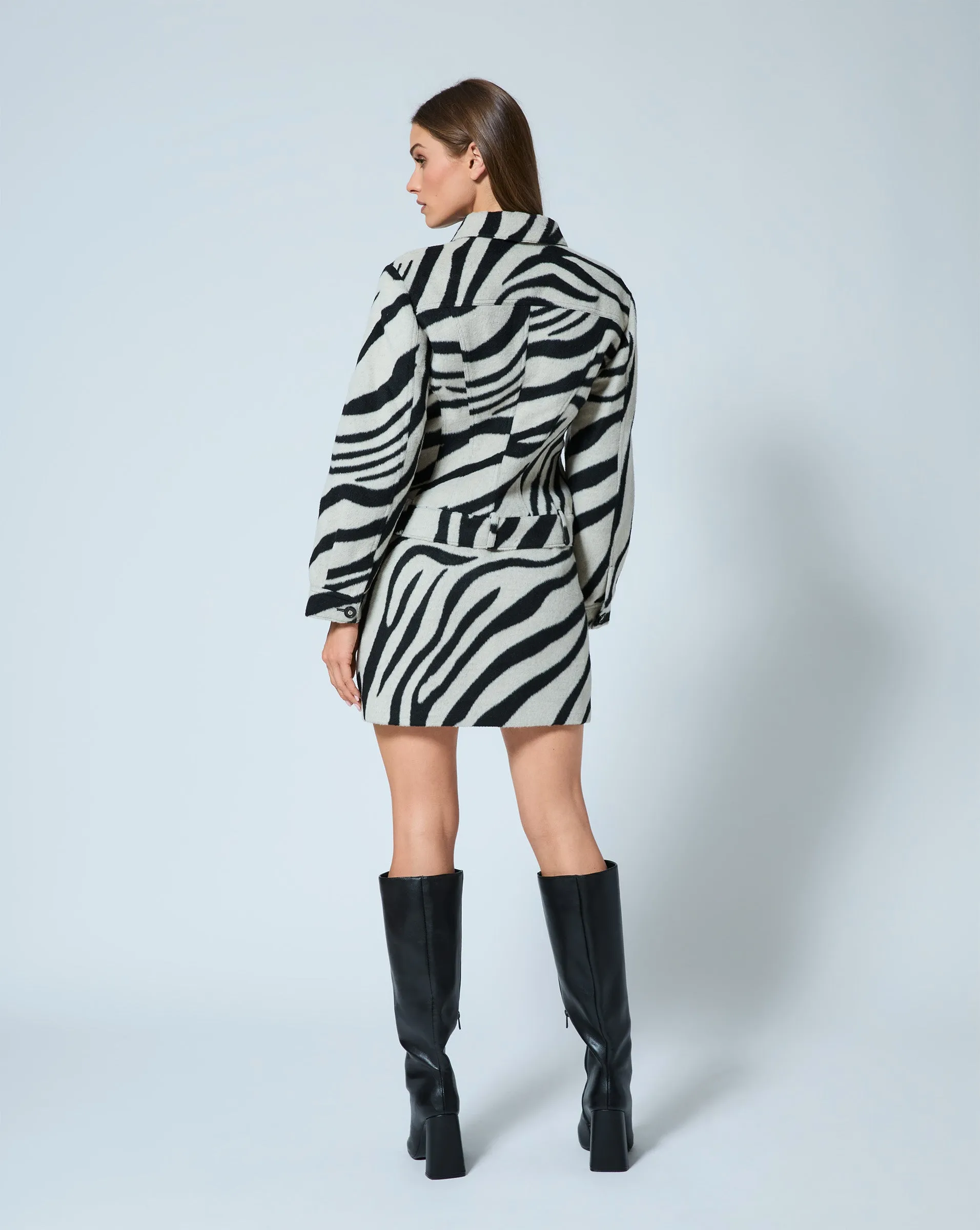 Zebra Trucker Jacket sold by Adrienne Landau product image thumbnail 5