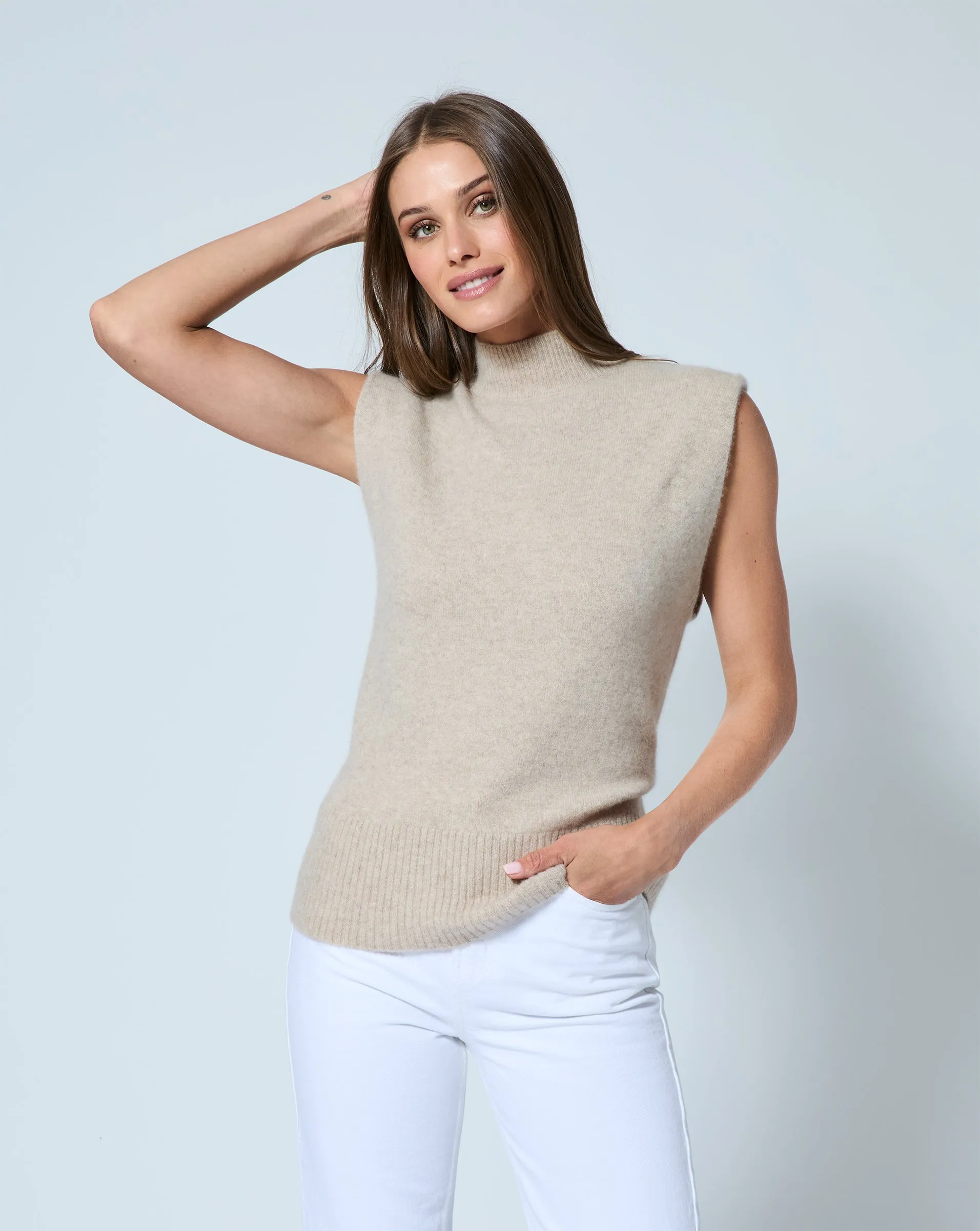 Cashmere Mockneck Sweater sold by Adrienne Landau product image thumbnail 2