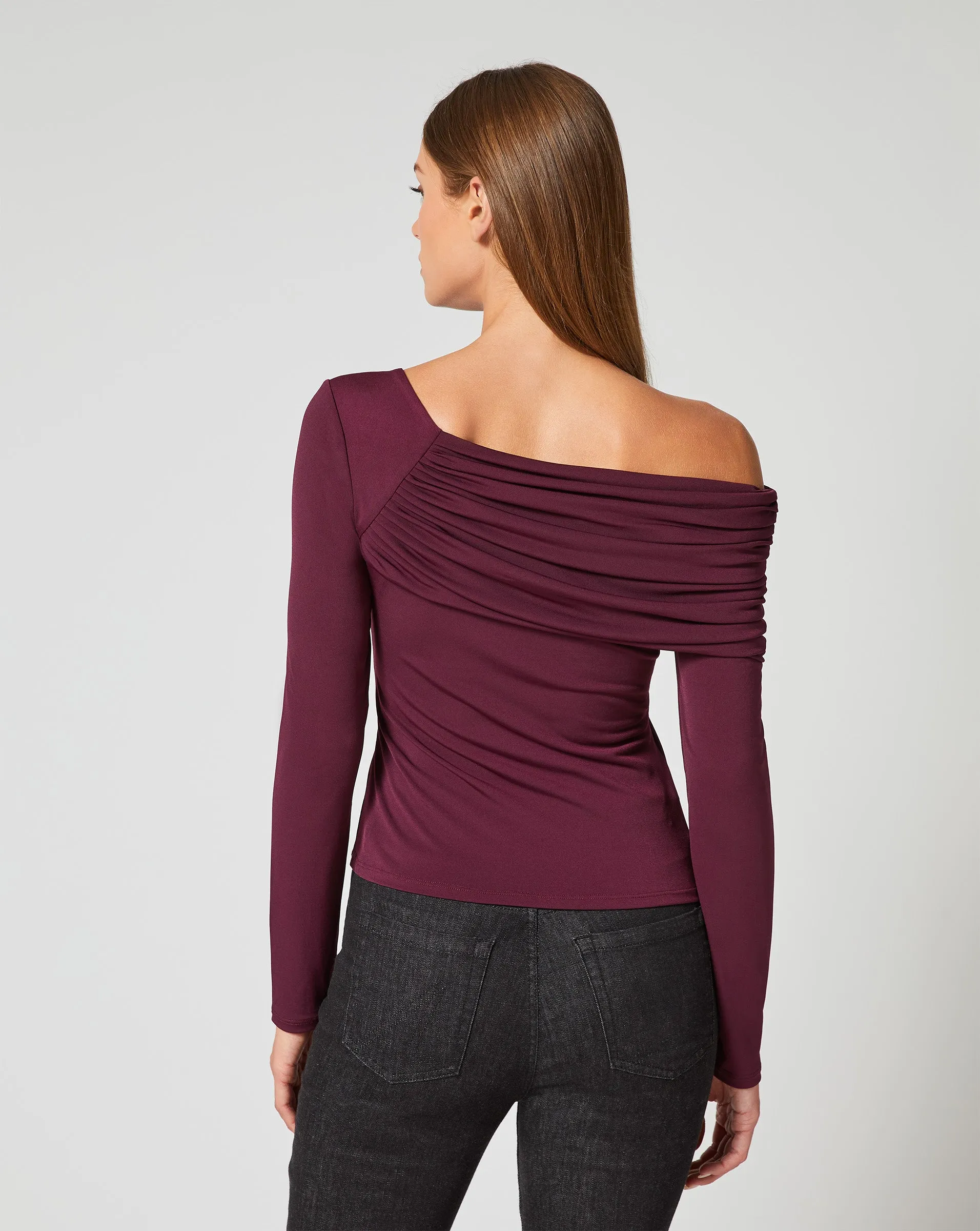 Draped One-Shoulder Top sold by Adrienne Landau product image thumbnail 2