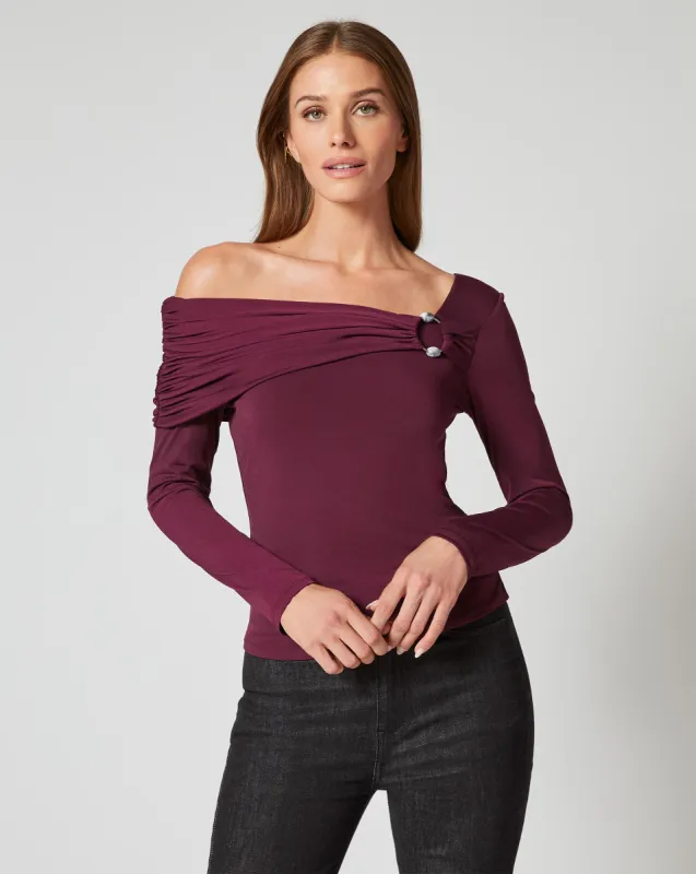 Draped One-Shoulder Top sold by Adrienne Landau