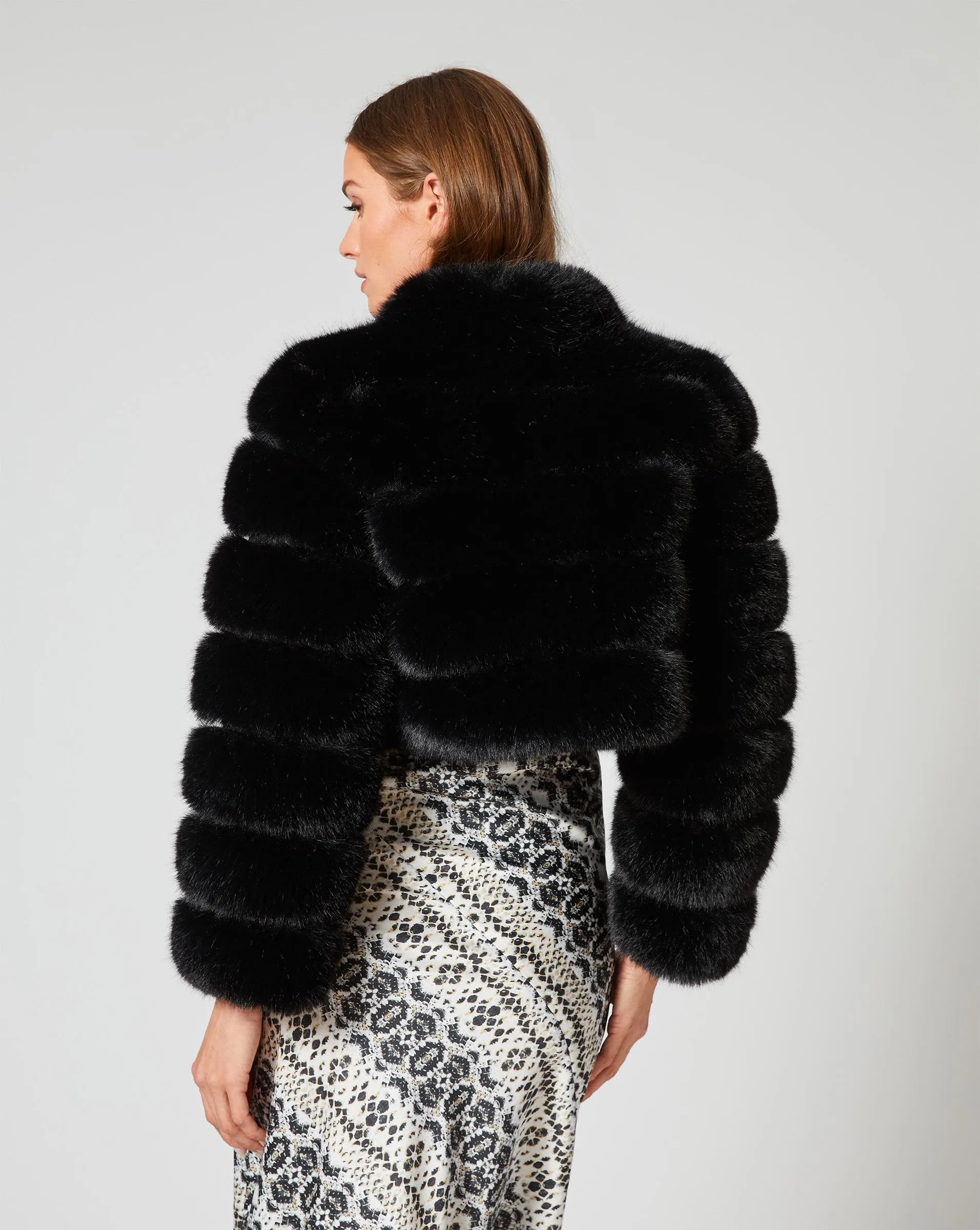 High Collar Fox Faux Fur Jacket sold by Adrienne Landau product image thumbnail 3