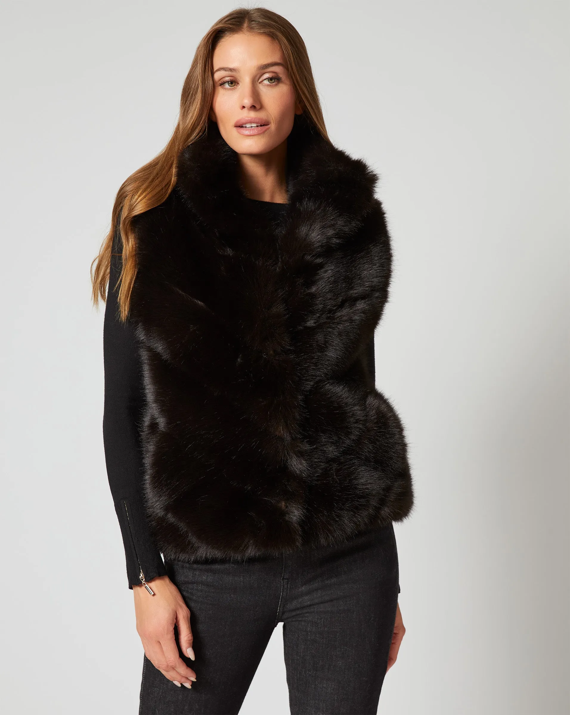 Fox Faux Fur Zip Vest sold by Adrienne Landau product image thumbnail 2