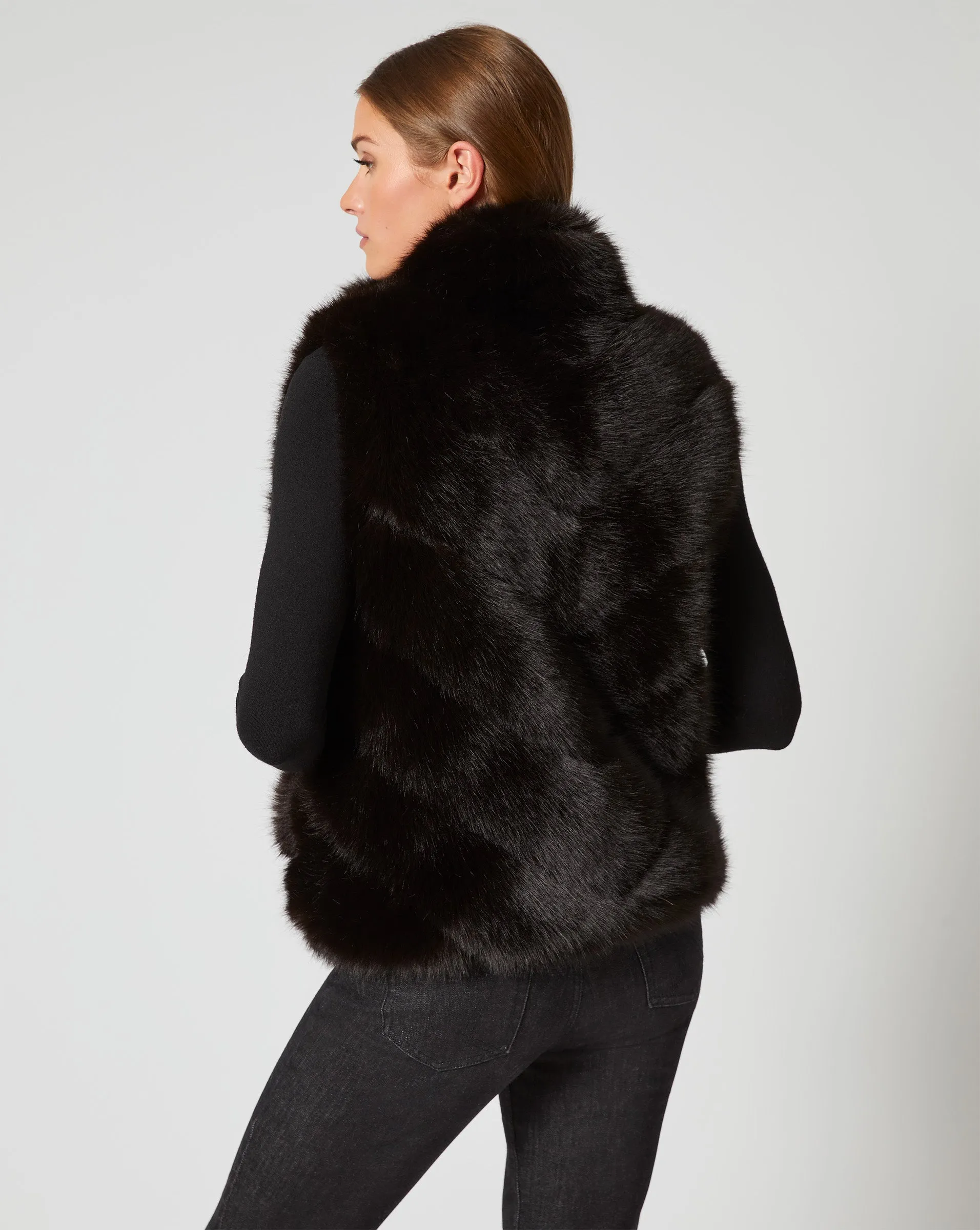 Fox Faux Fur Zip Vest sold by Adrienne Landau product image thumbnail 3