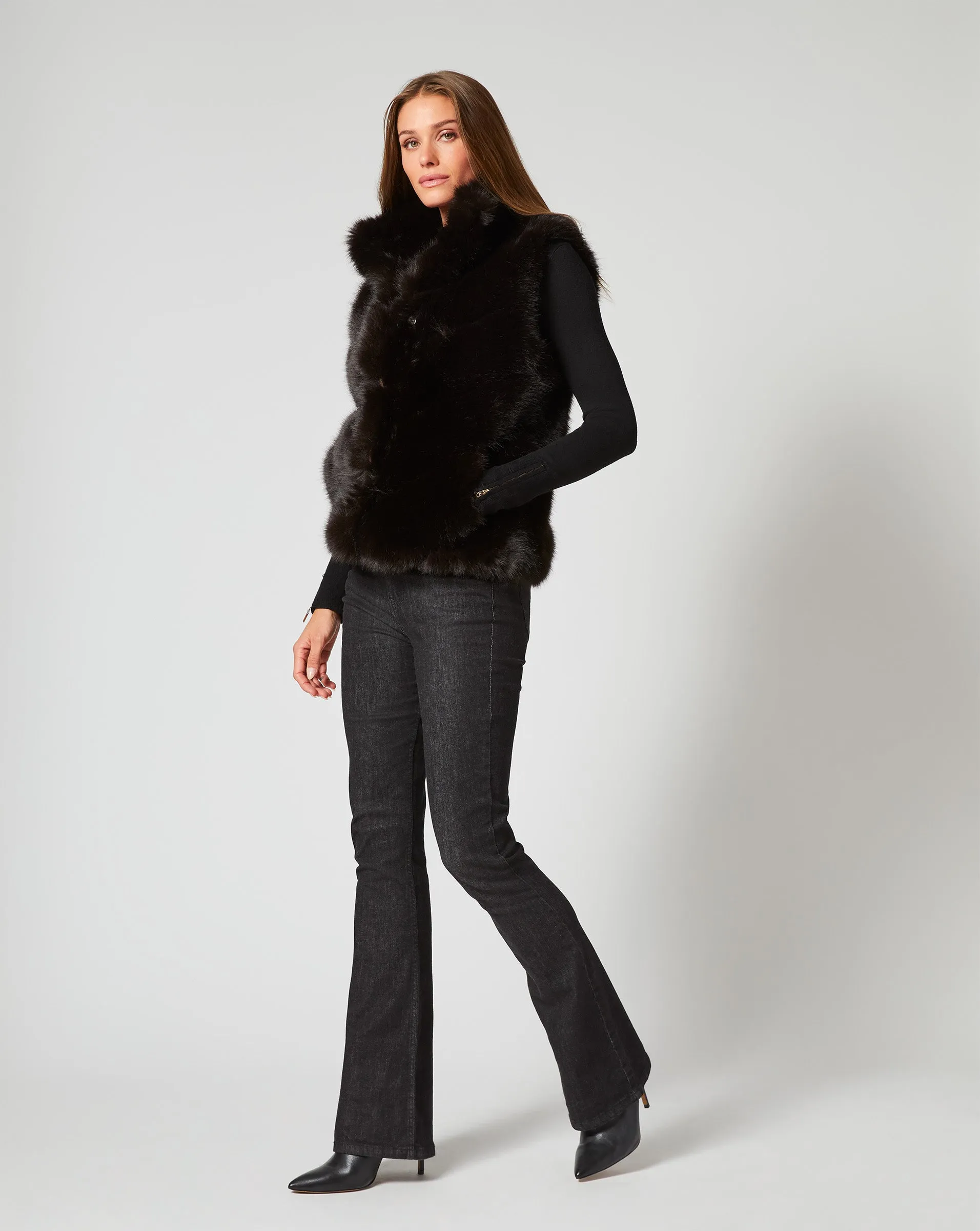 Fox Faux Fur Zip Vest sold by Adrienne Landau product image thumbnail 4