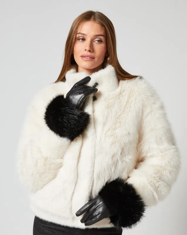 Fox Faux Fur & Leather Glove sold by Adrienne Landau