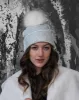 FINAL SALE - Crystal Beanie Hat with Faux Fur Pom-Pom sold by Adrienne Landau