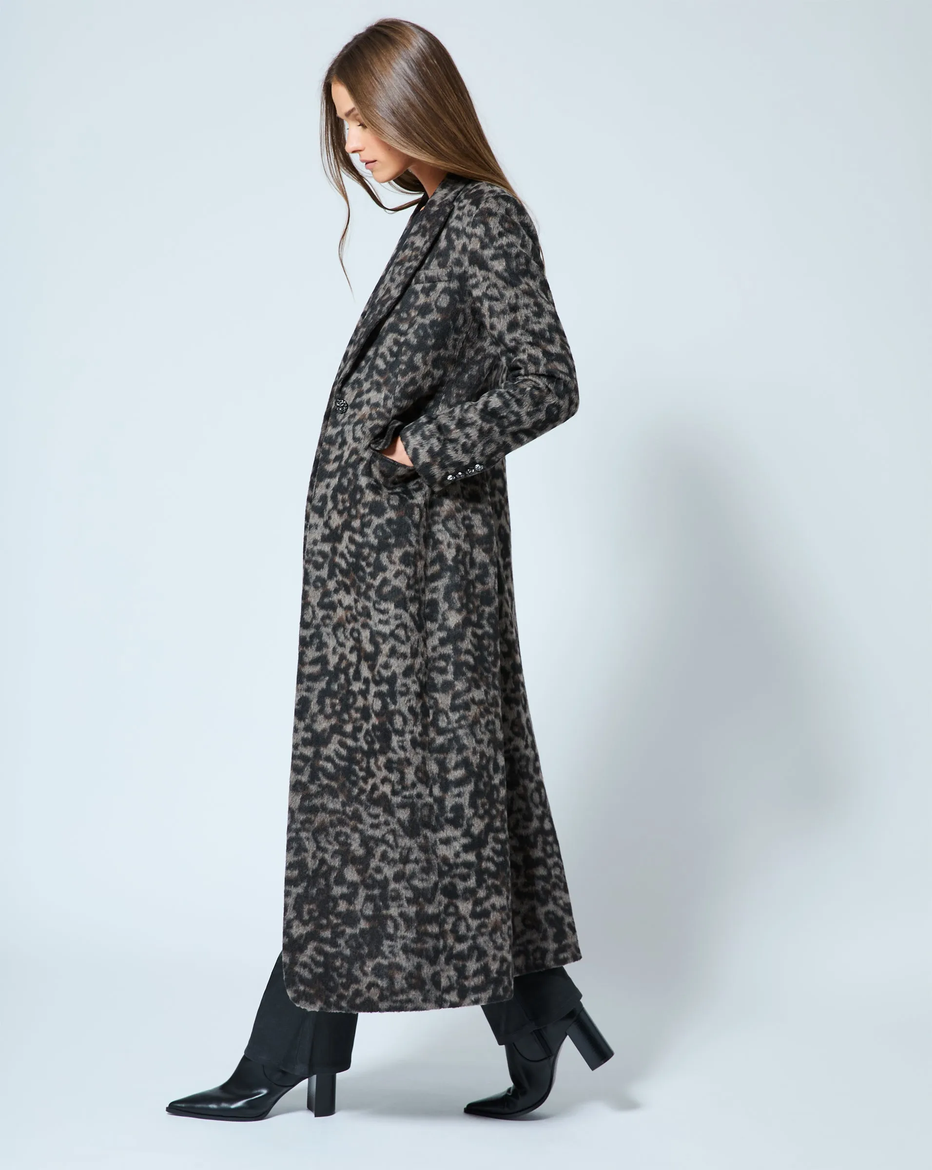 Cheetah Wool Coat sold by Adrienne Landau product image thumbnail 2