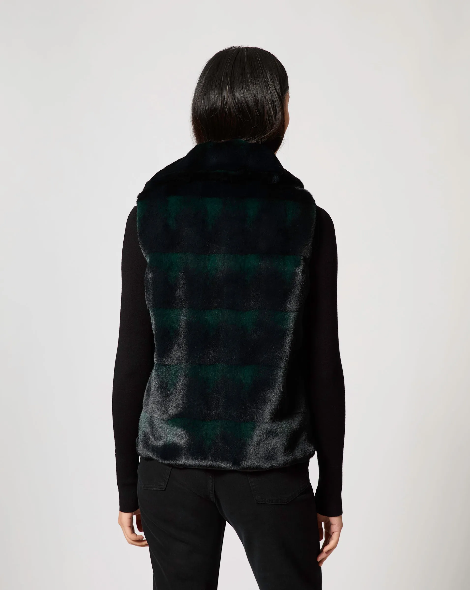 Lottie Mink Faux Fur Reversible Vest sold by Adrienne Landau product image thumbnail 3