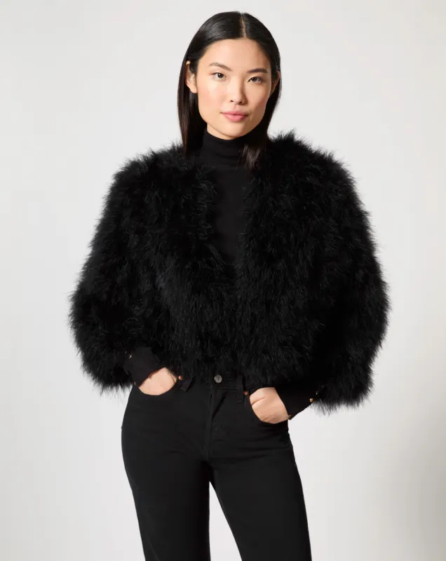 Shaggy Cropped Mongolian Faux Fur Jacket sold by Adrienne Landau