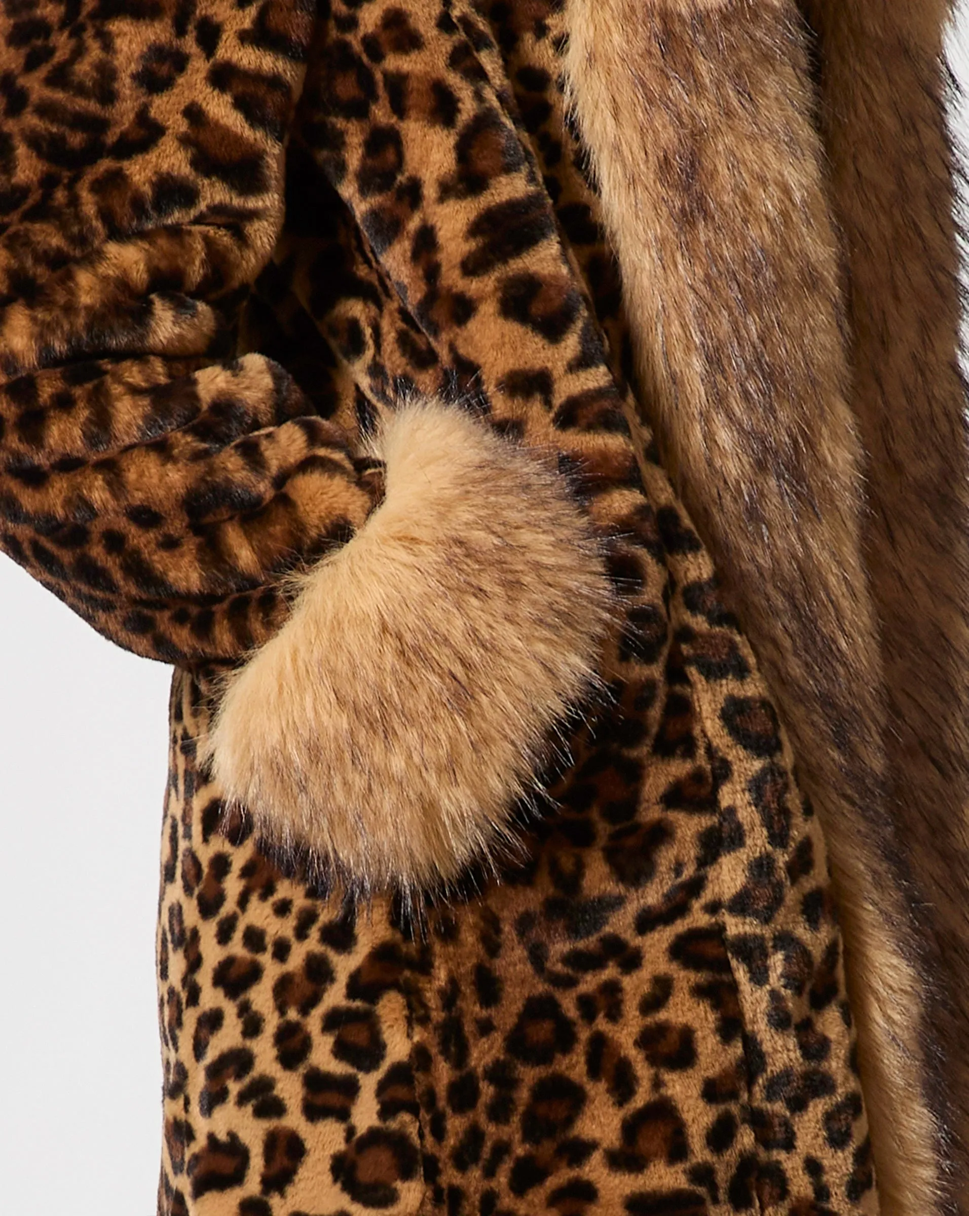 Cheetah Printed Faux Mink & Fox Fur Coat sold by Adrienne Landau product image thumbnail 4