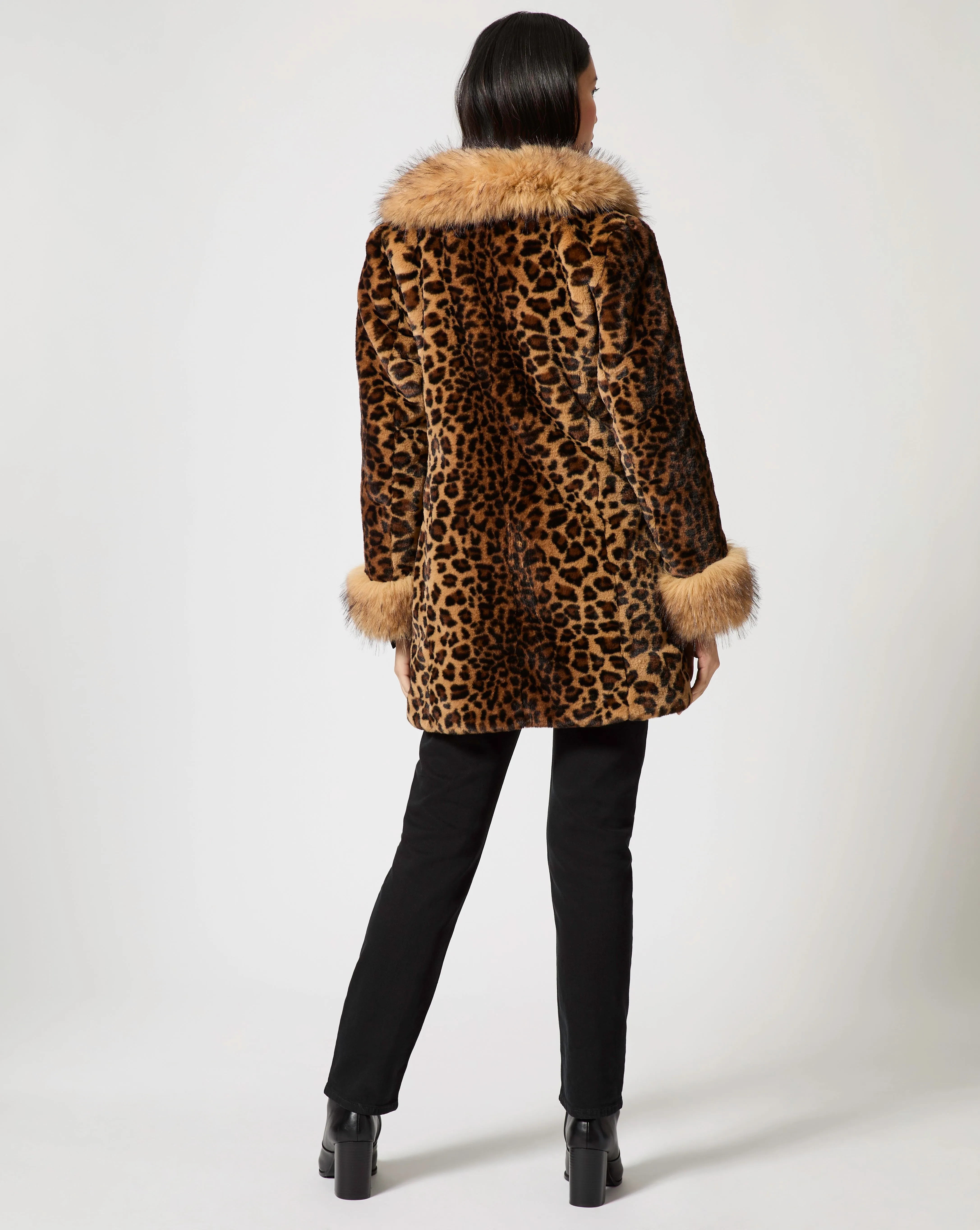 Cheetah Printed Faux Mink & Fox Fur Coat sold by Adrienne Landau product image thumbnail 3