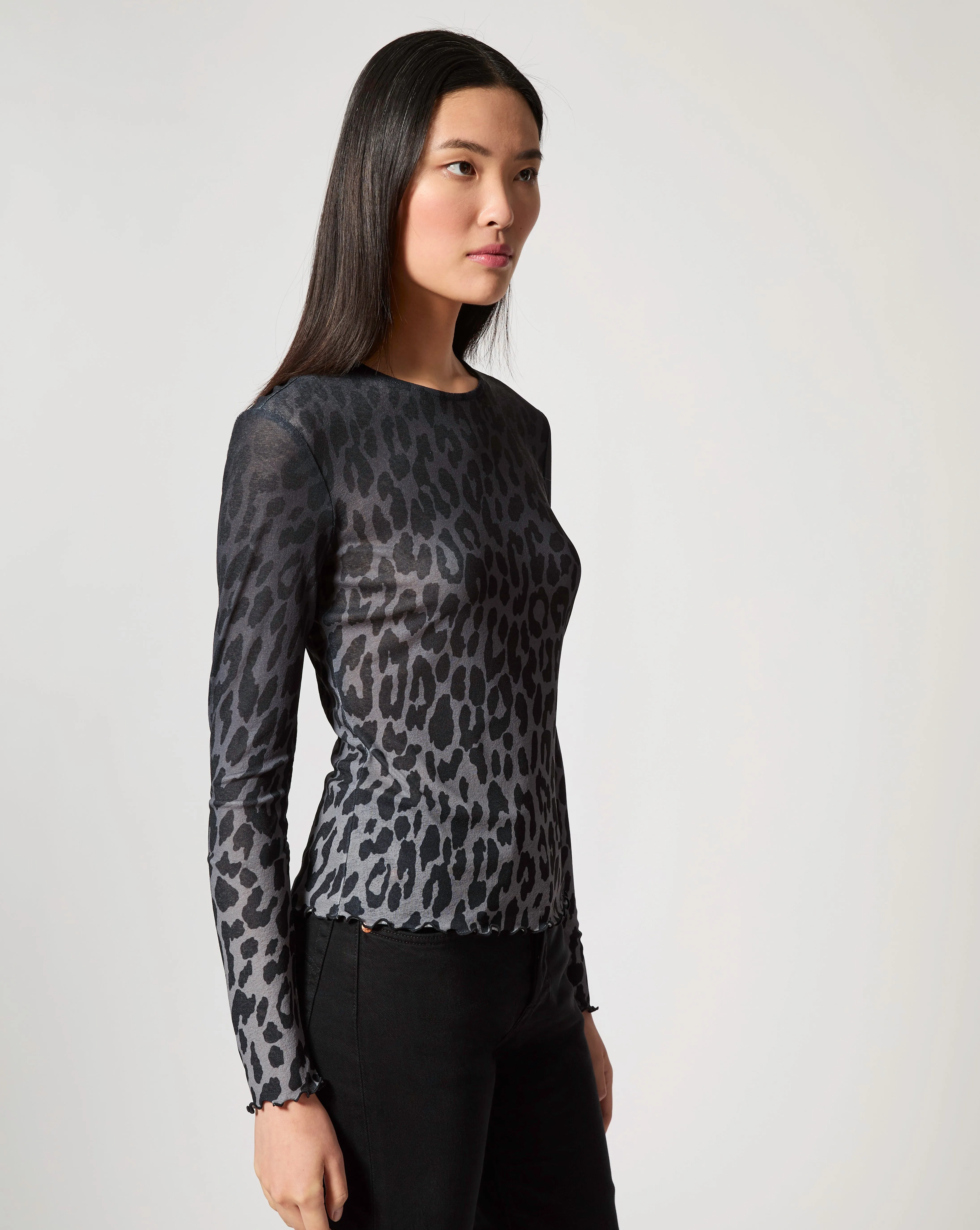 Cheetah Long Sleeve T-Shirt sold by Adrienne Landau product image thumbnail 2