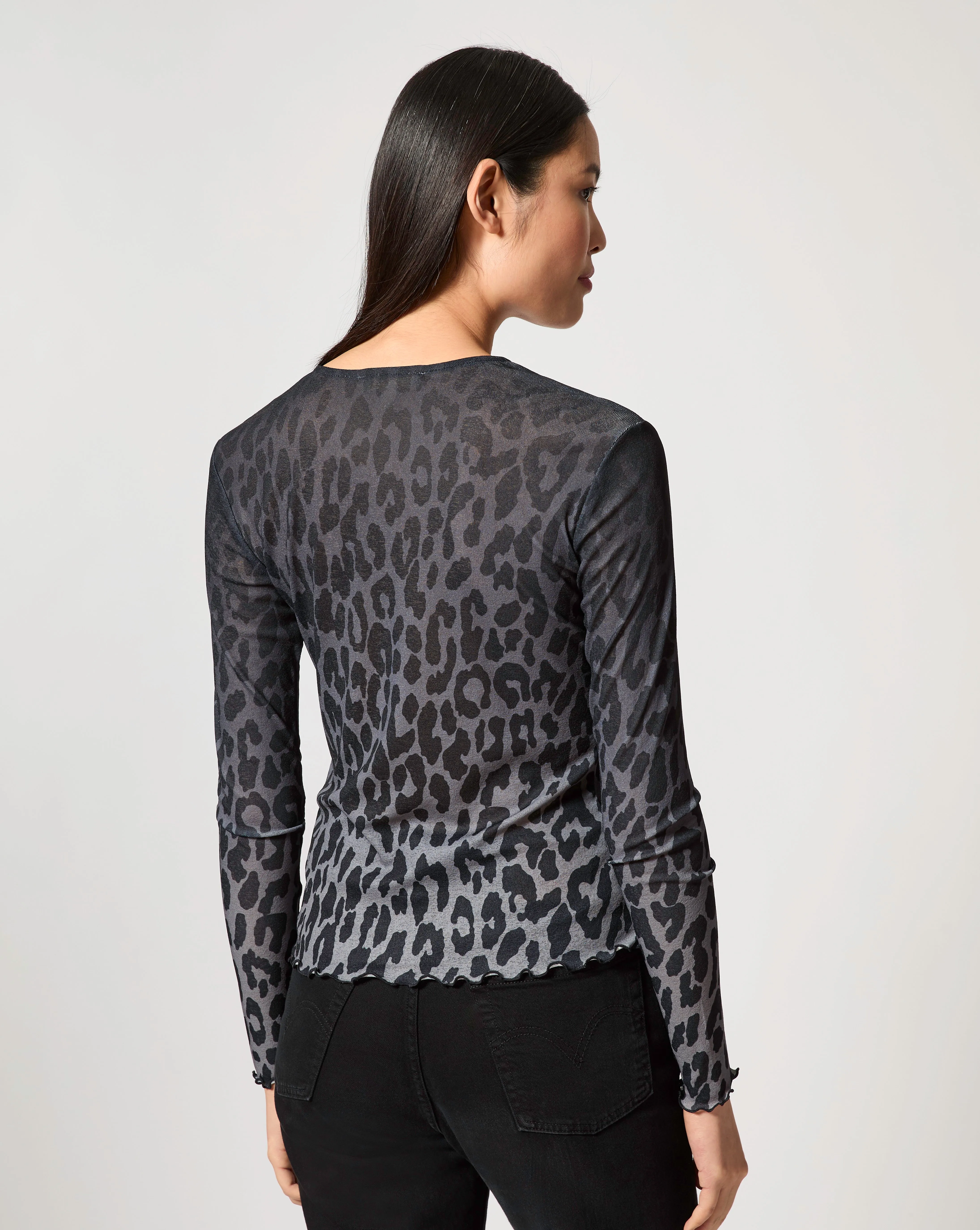 Cheetah Long Sleeve T-Shirt sold by Adrienne Landau product image thumbnail 3