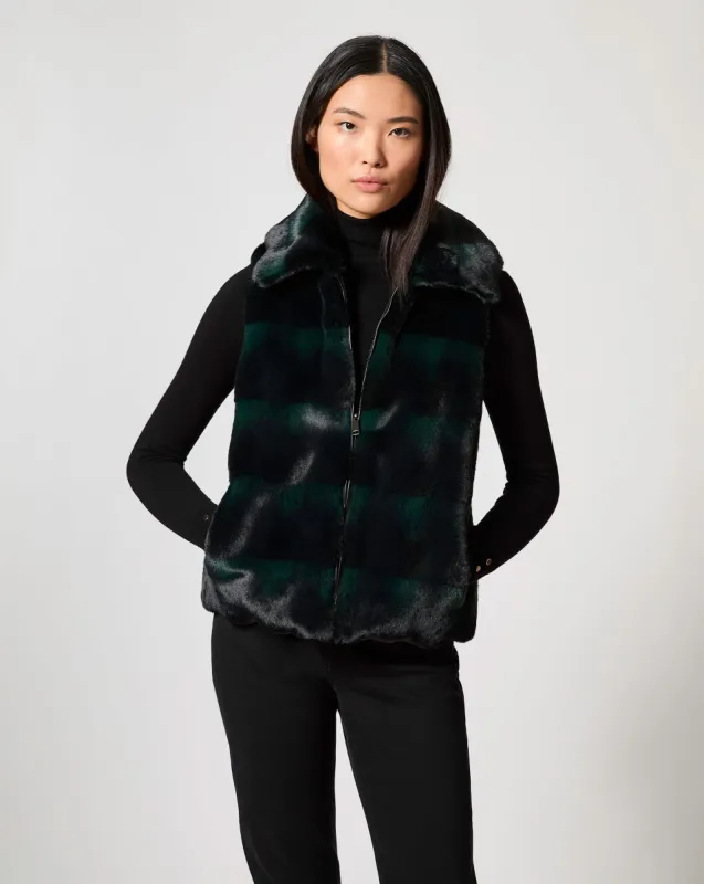 Lottie Mink Faux Fur Vest sold by Adrienne Landau