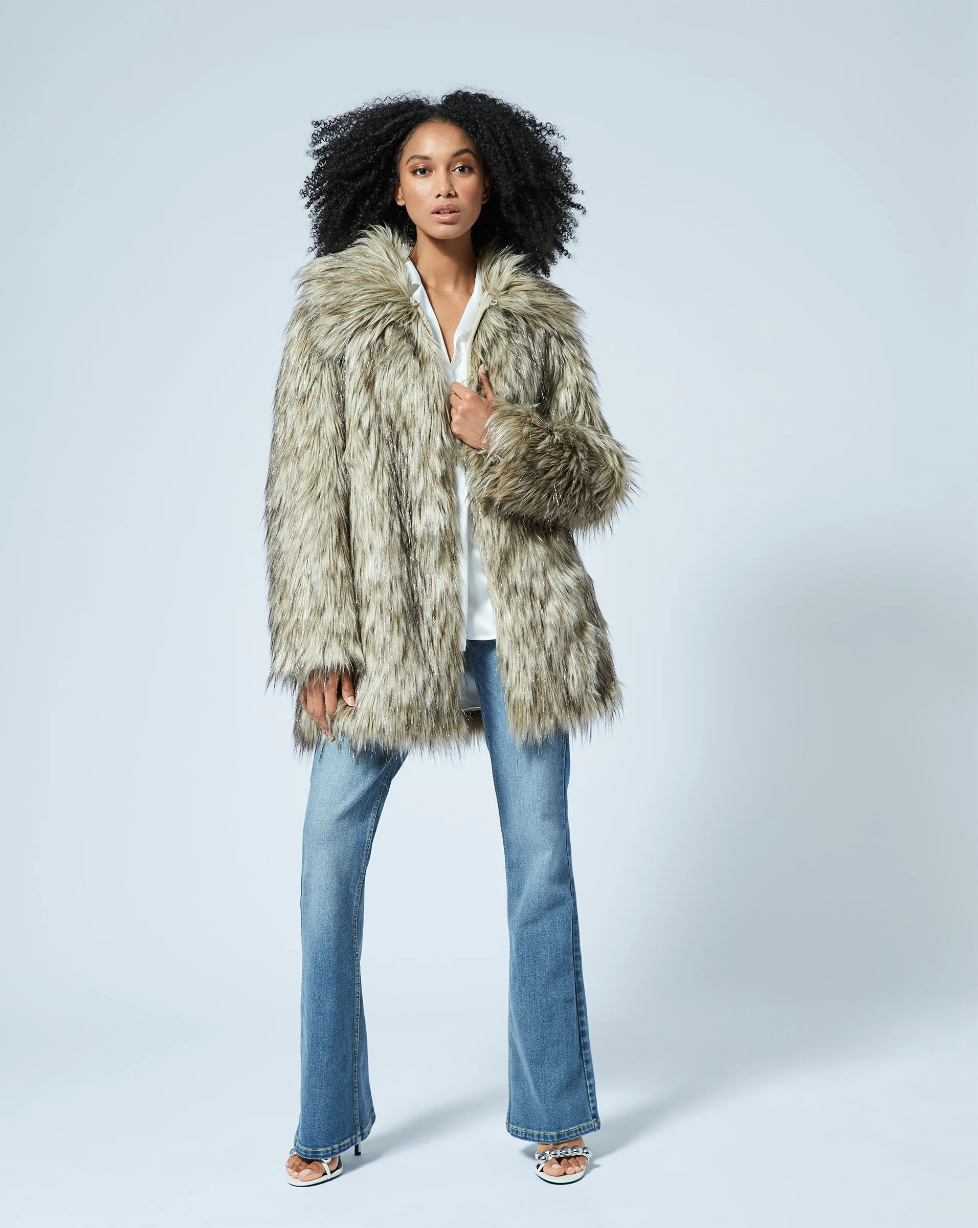Shaggy Fox Faux Fur Coat sold by Adrienne Landau product image thumbnail 2