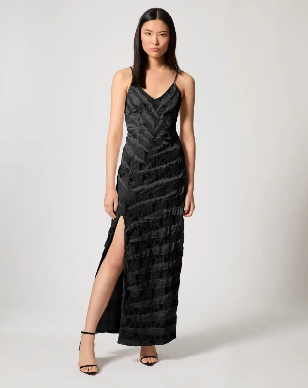 Tiger Satin & Lace Slip Dress sold by Adrienne Landau