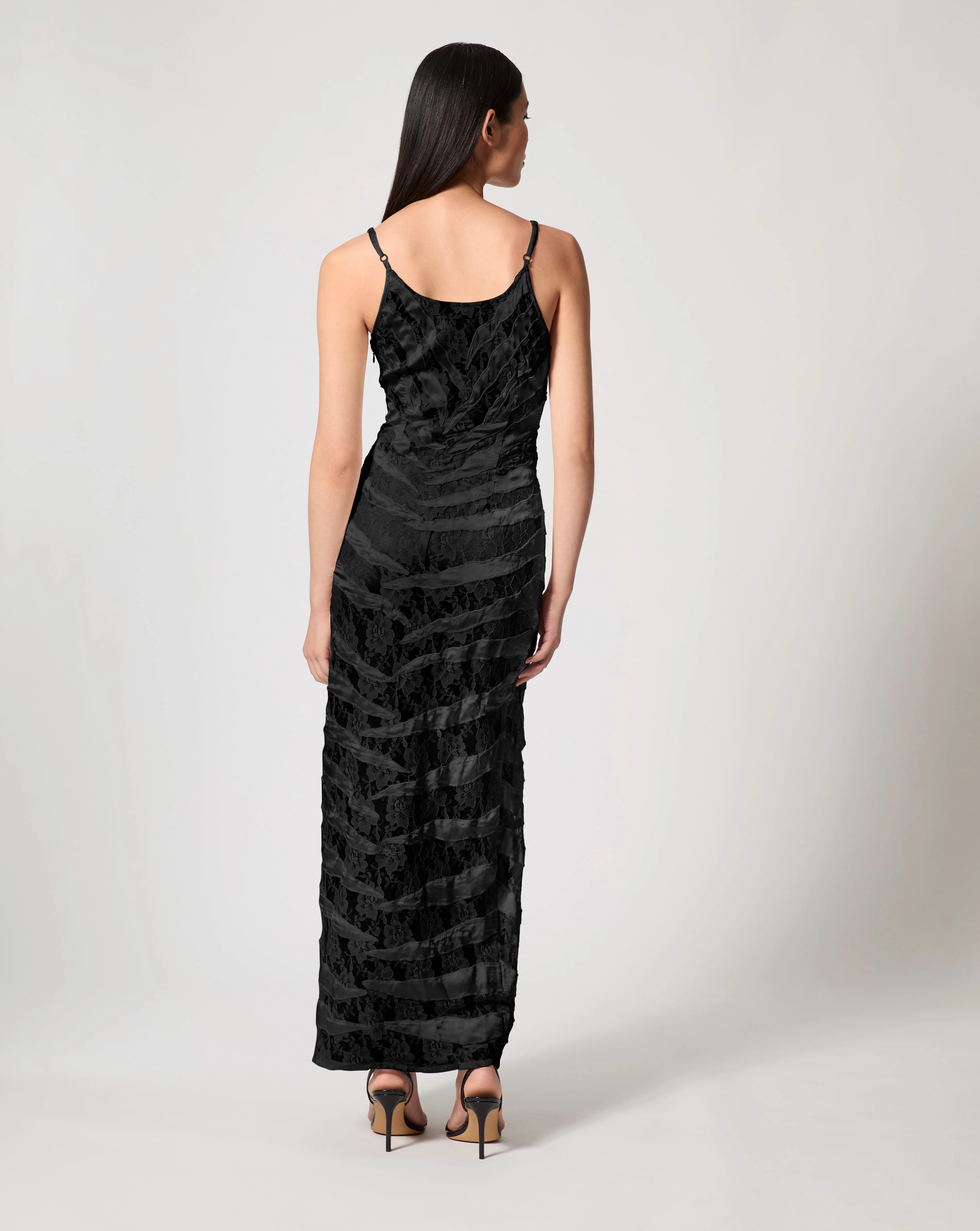 Tiger Satin & Lace Slip Dress sold by Adrienne Landau product image thumbnail 4