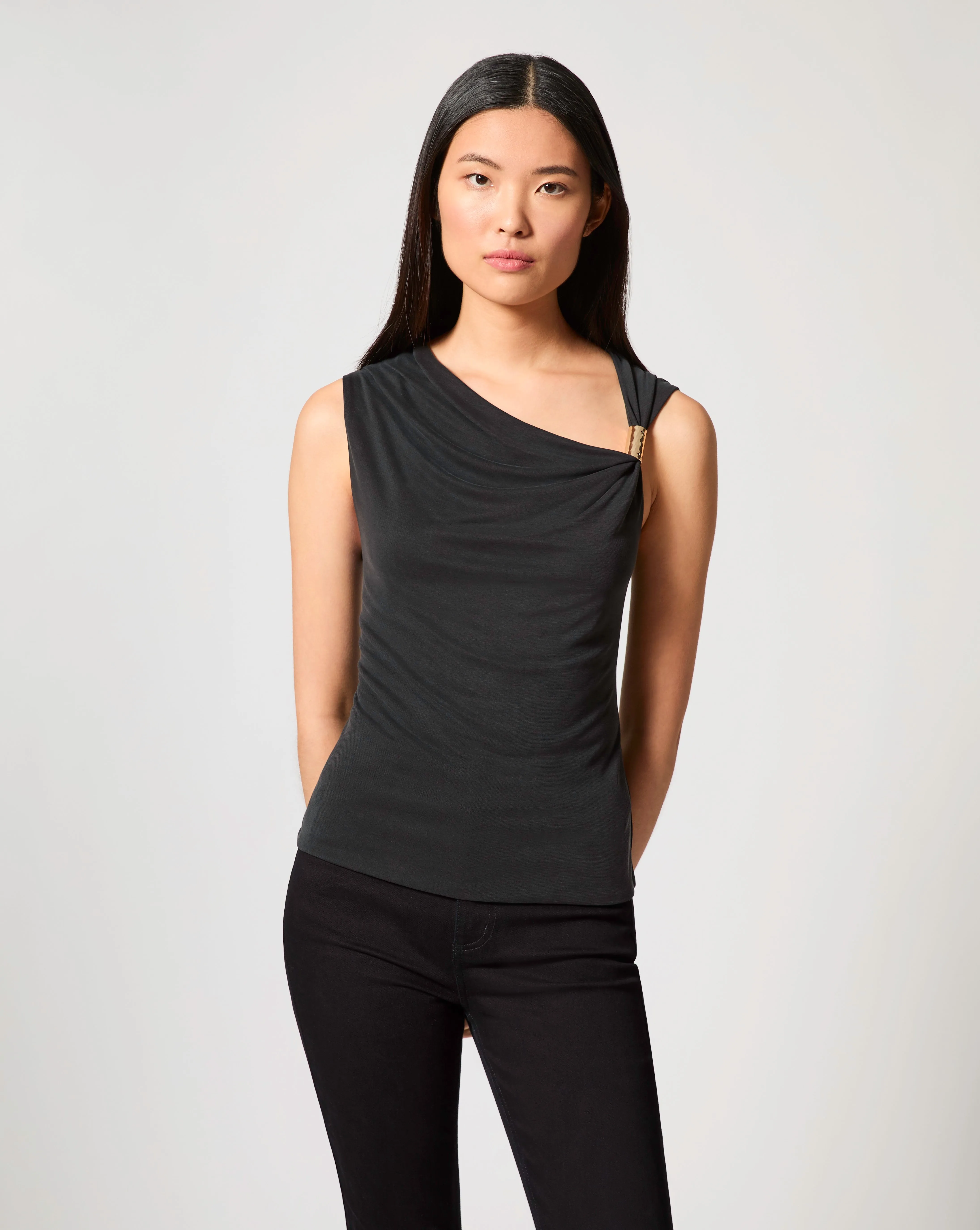Asymmetric Sleeveless Top sold by Adrienne Landau product image thumbnail 5