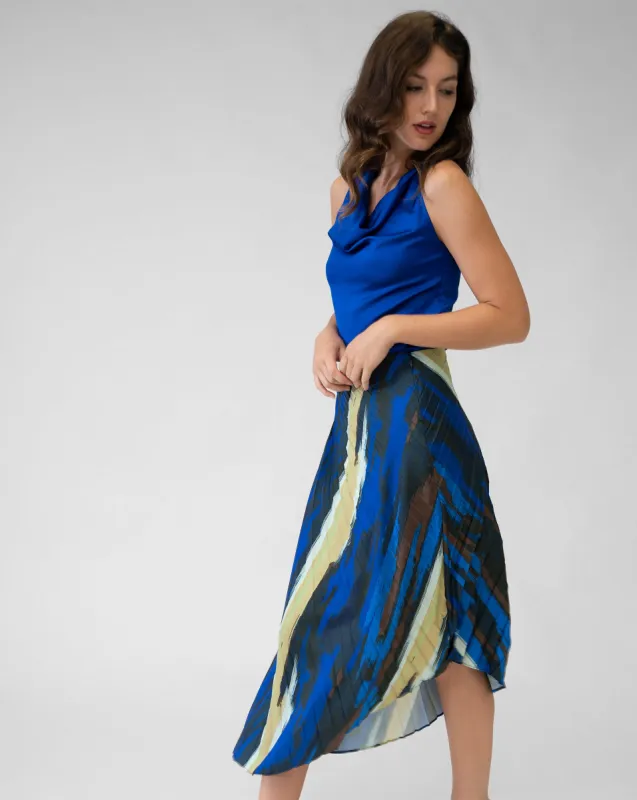 FINAL SALE - Satin Pleated Skirt sold by Adrienne Landau