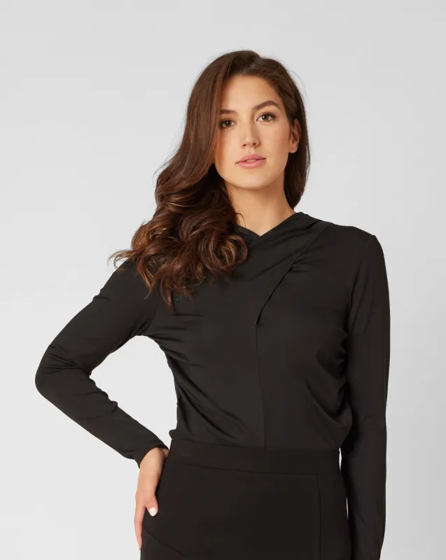 Garnet Twist Neck Top sold by Adrienne Landau