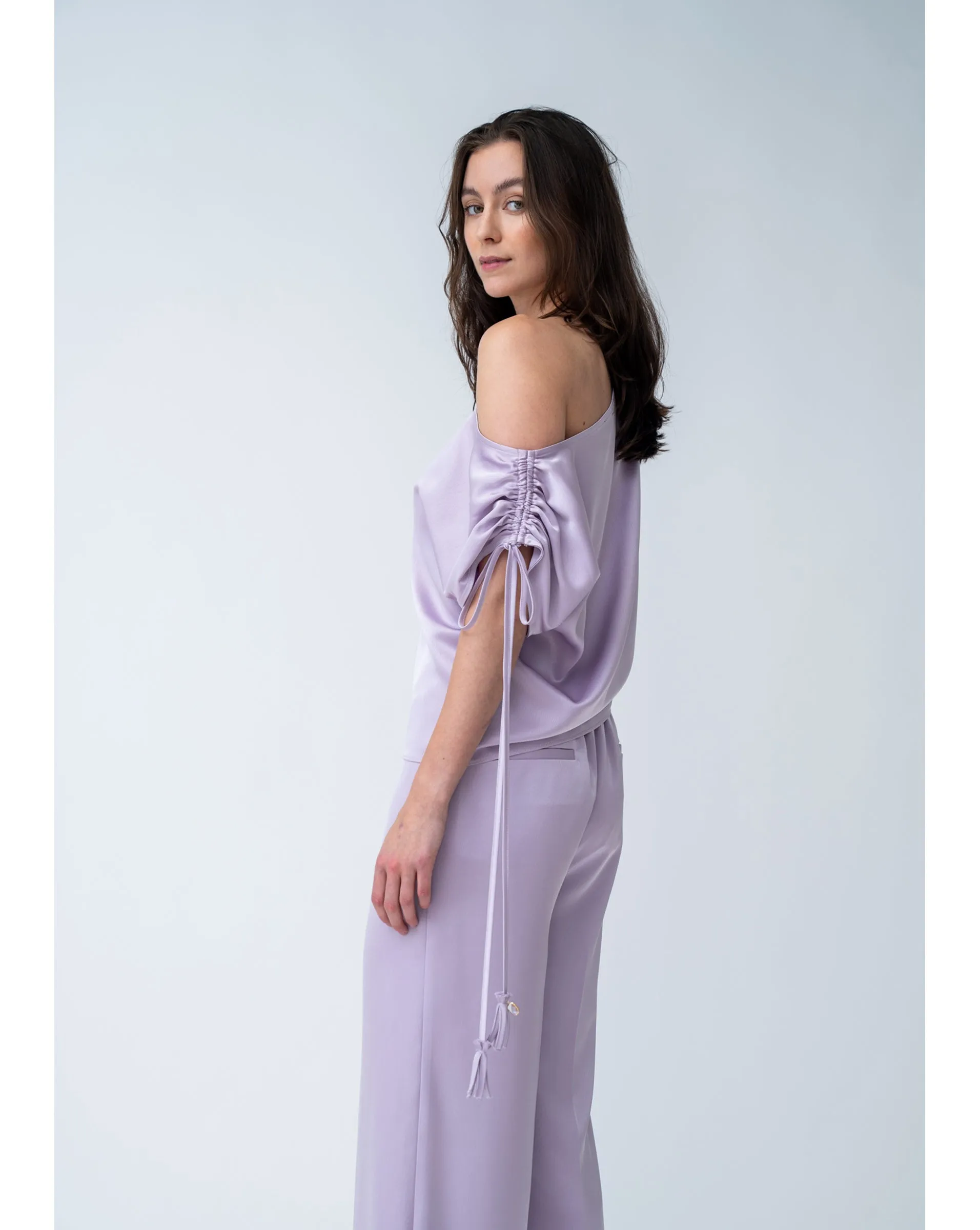 FINAL SALE - Lapis Off the Shoulder Top sold by Adrienne Landau product image thumbnail 3