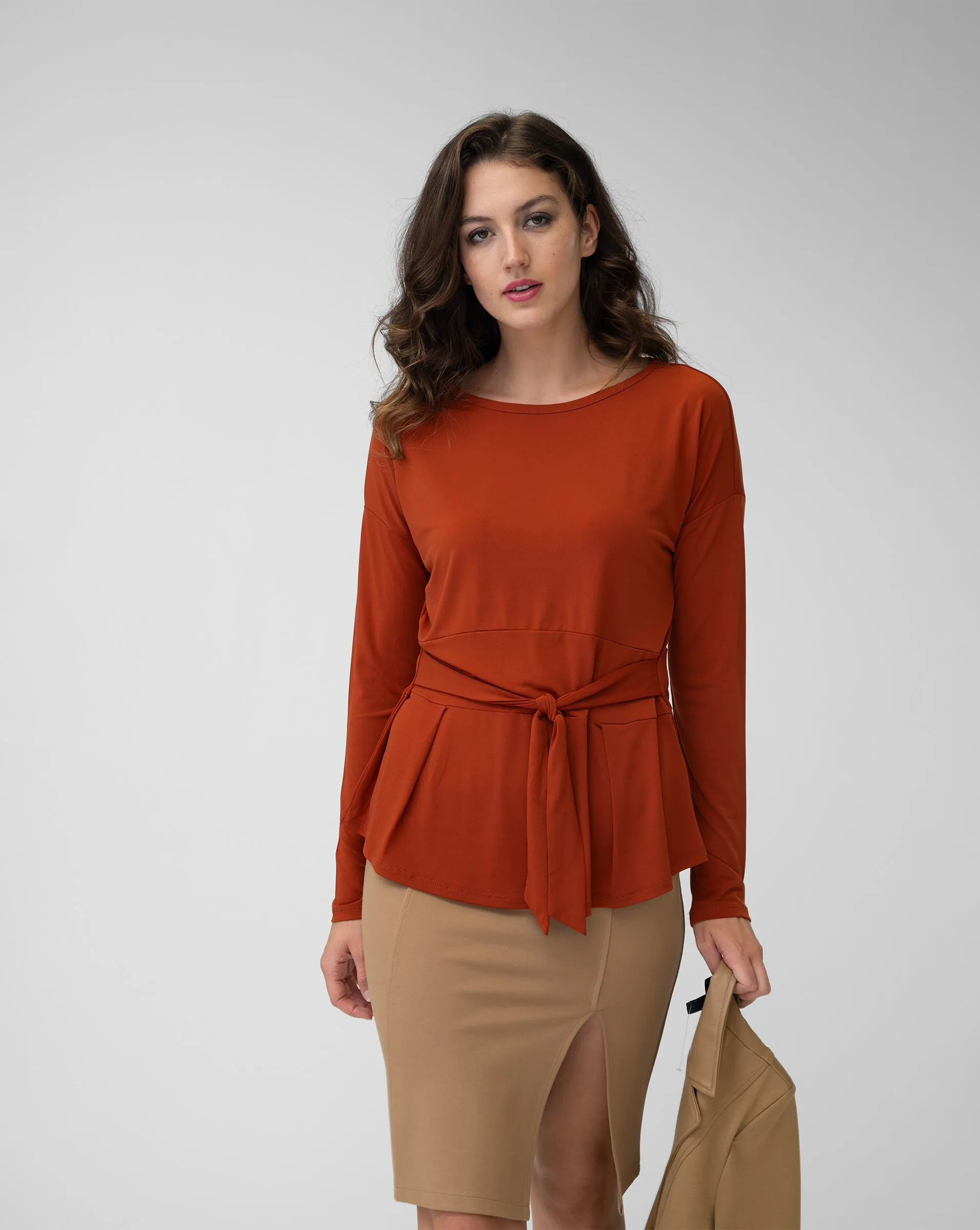 FINAL SALE - Waist Tie Top sold by Adrienne Landau