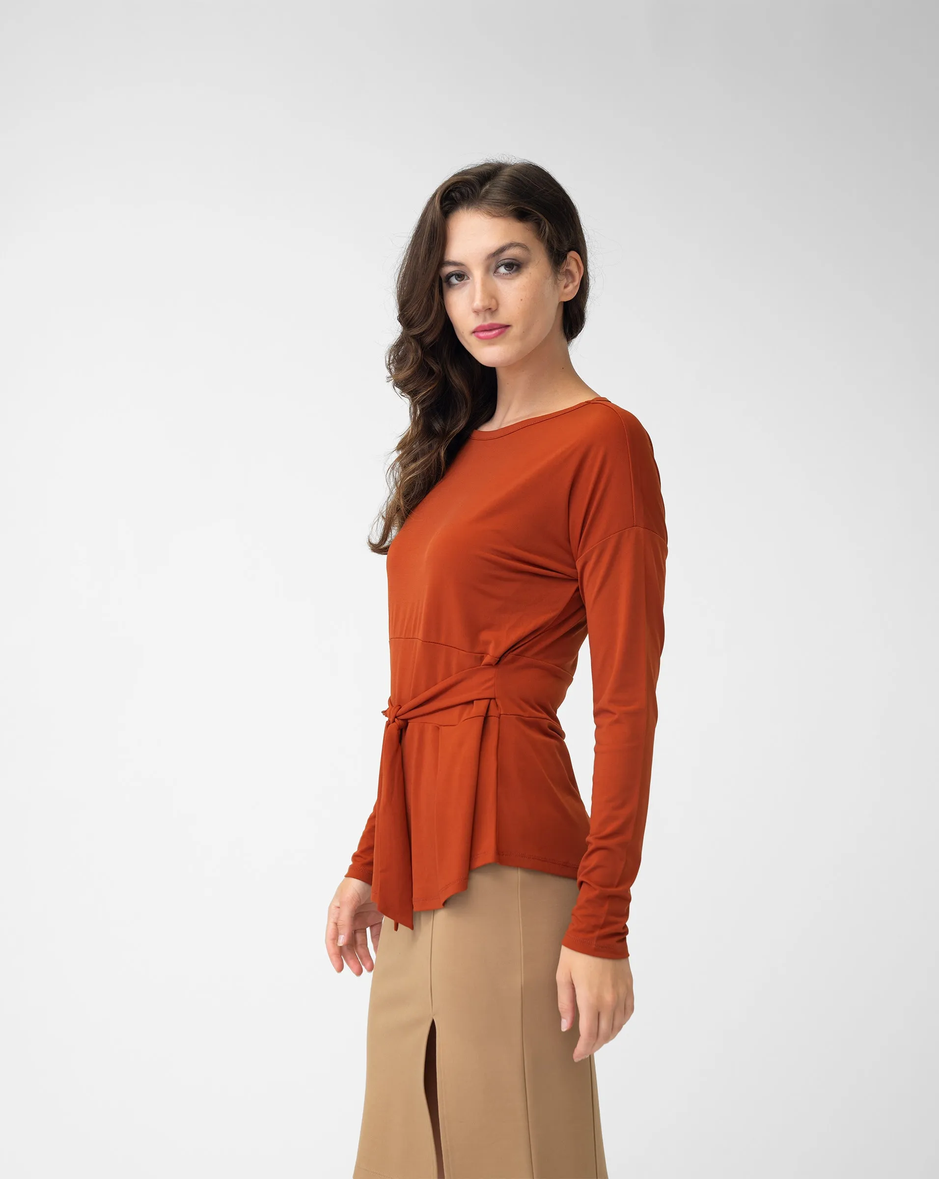 FINAL SALE - Waist Tie Top sold by Adrienne Landau product image thumbnail 2