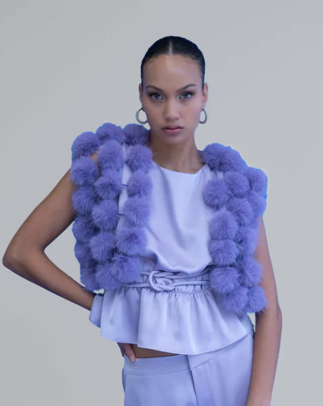 FINAL SALE - Lightweight Faux Fur Vest sold by Adrienne Landau