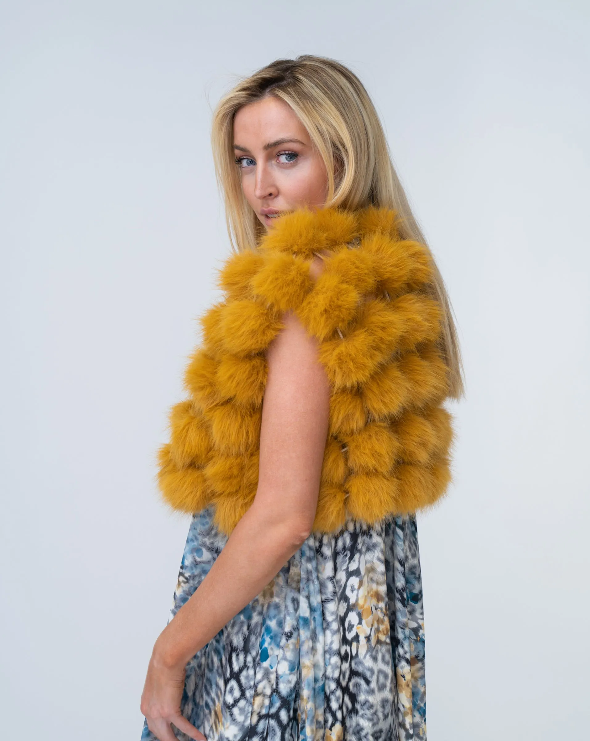 FINAL SALE - Lightweight Faux Fur Vest sold by Adrienne Landau product image thumbnail 2