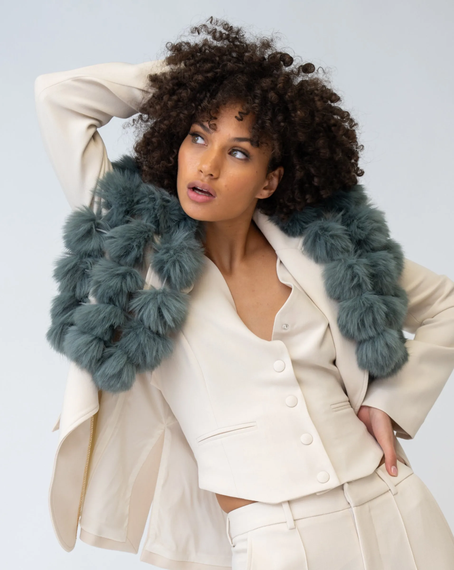 FINAL SALE - Lightweight Faux Fur Vest sold by Adrienne Landau