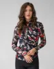 FINAL SALE - Brushstroke Printed Mesh Turtleneck sold by Adrienne Landau
