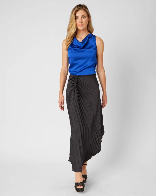 FINAL SALE - Satin Pleated Skirt sold by Adrienne Landau