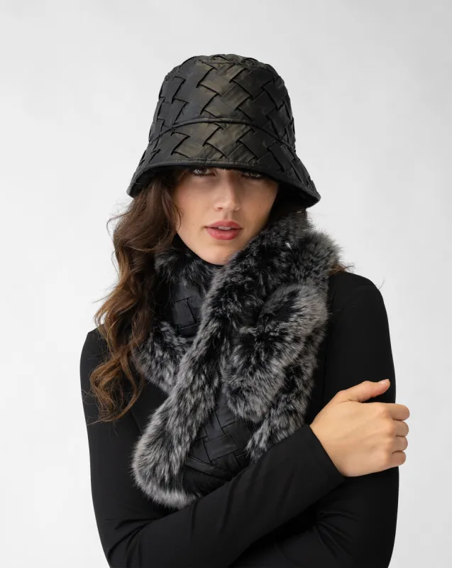 FINAL SALE - Woven Faux Fur Scarf sold by Adrienne Landau