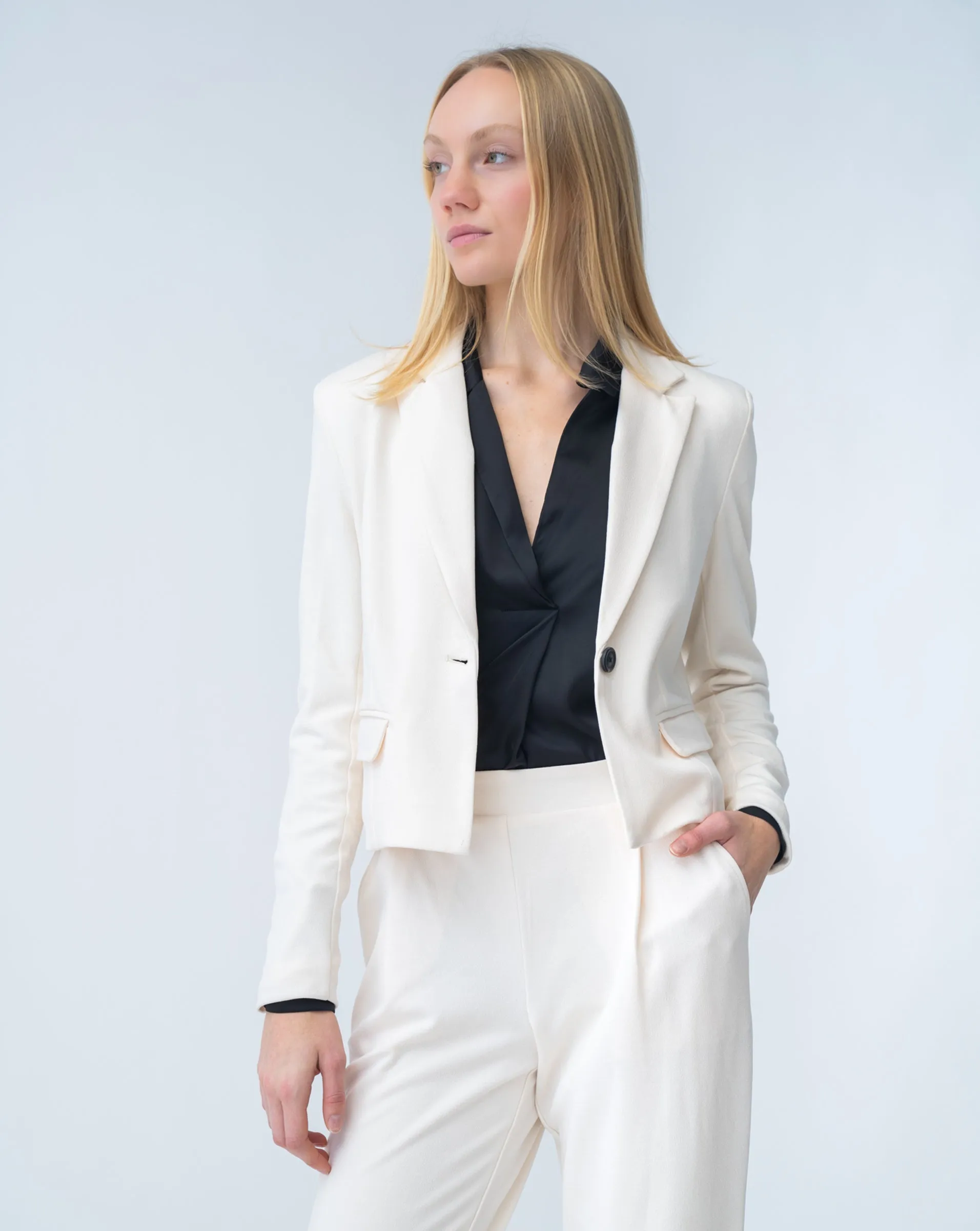 FINAL SALE - Essential Knit Cropped Blazer sold by Adrienne Landau