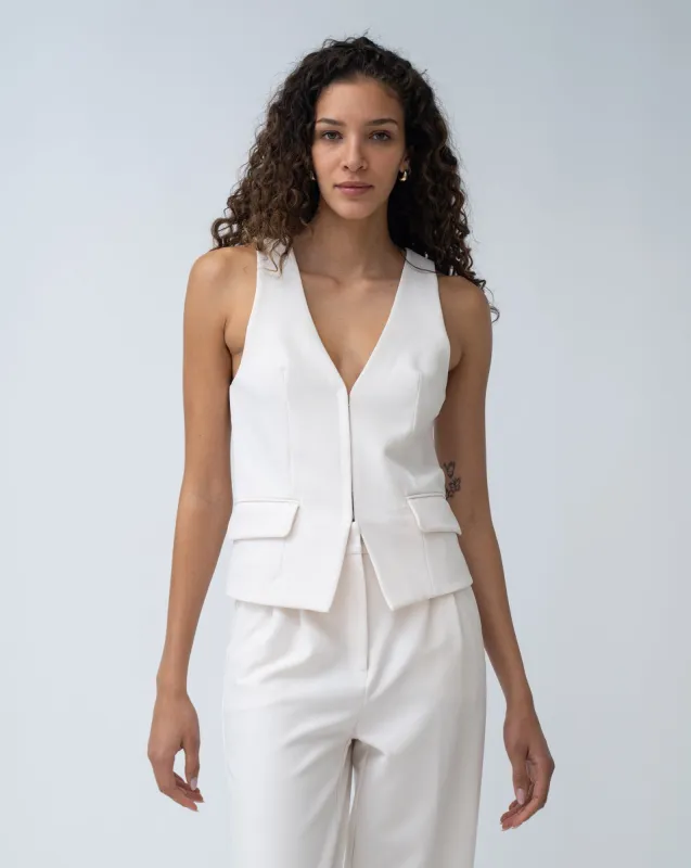 FINAL SALE - Hook and Eye Fitted Vest sold by Adrienne Landau