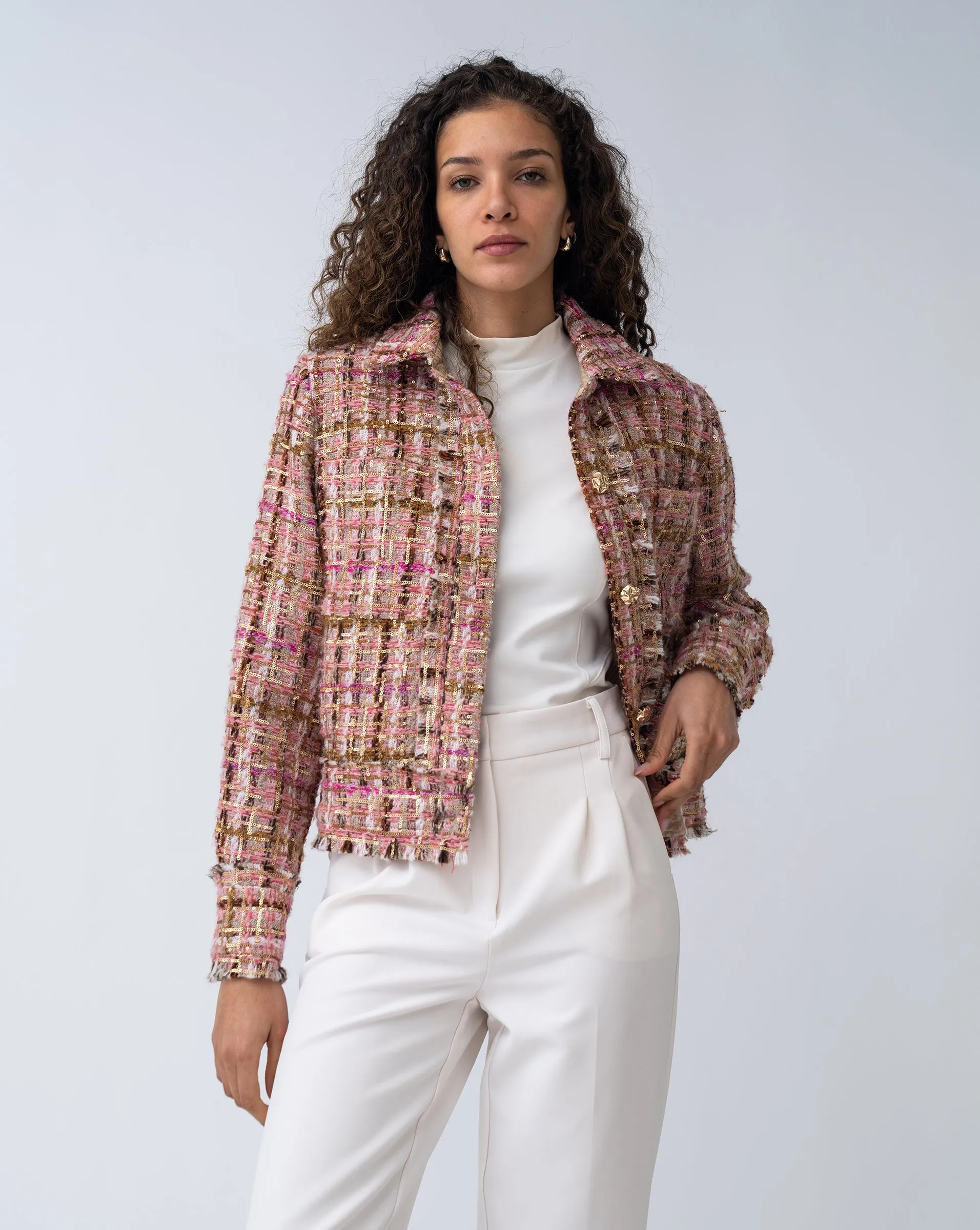 FINAL SALE - Tweed Cropped Jacket sold by Adrienne Landau