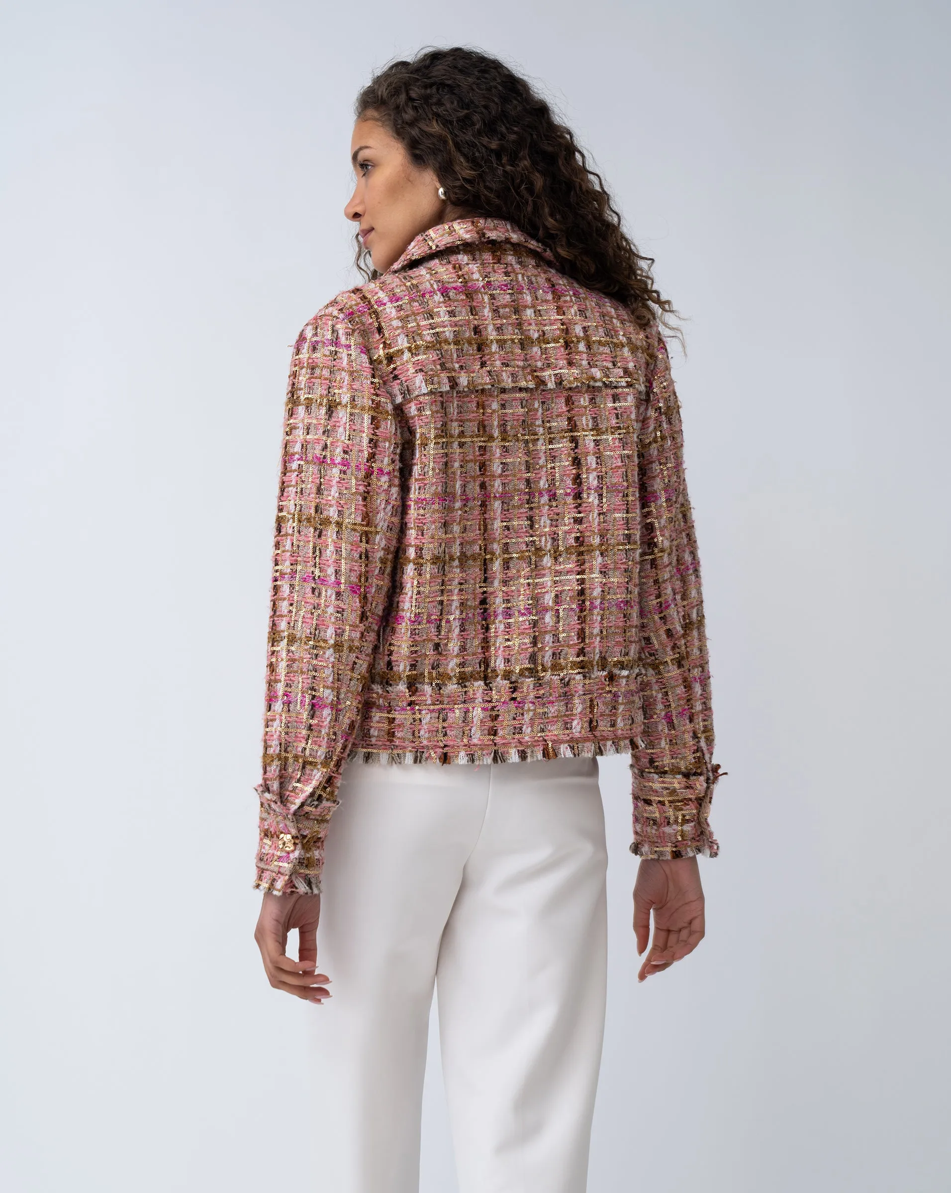 FINAL SALE - Tweed Cropped Jacket sold by Adrienne Landau product image thumbnail 5