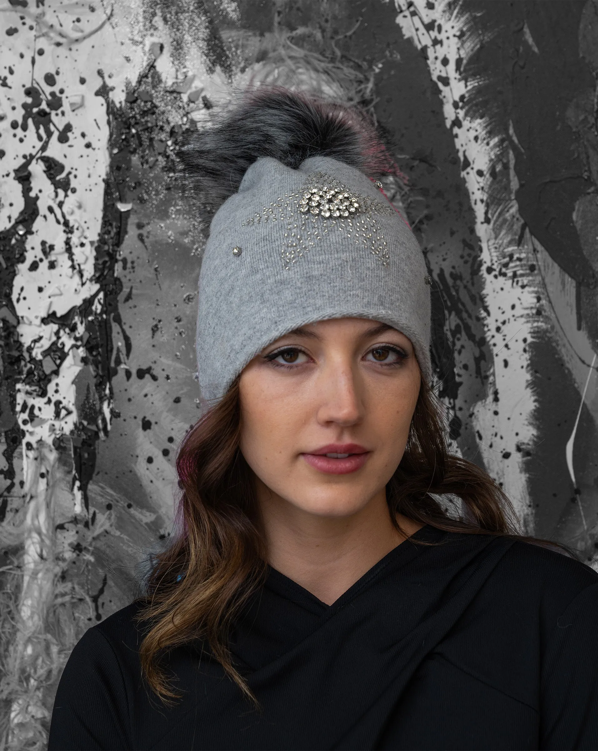 FINAL SALE - Crystal Embellished Star Hat sold by Adrienne Landau product image thumbnail 2