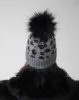FINAL SALE - Animal Print Faux Fur Pom-Pom Hat sold by Adrienne Landau