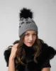 FINAL SALE - Animal Print Faux Fur Pom-Pom Hat sold by Adrienne Landau