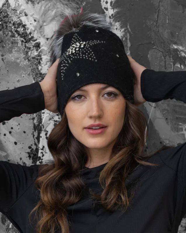 FINAL SALE - Crystal Embellished Star Hat sold by Adrienne Landau