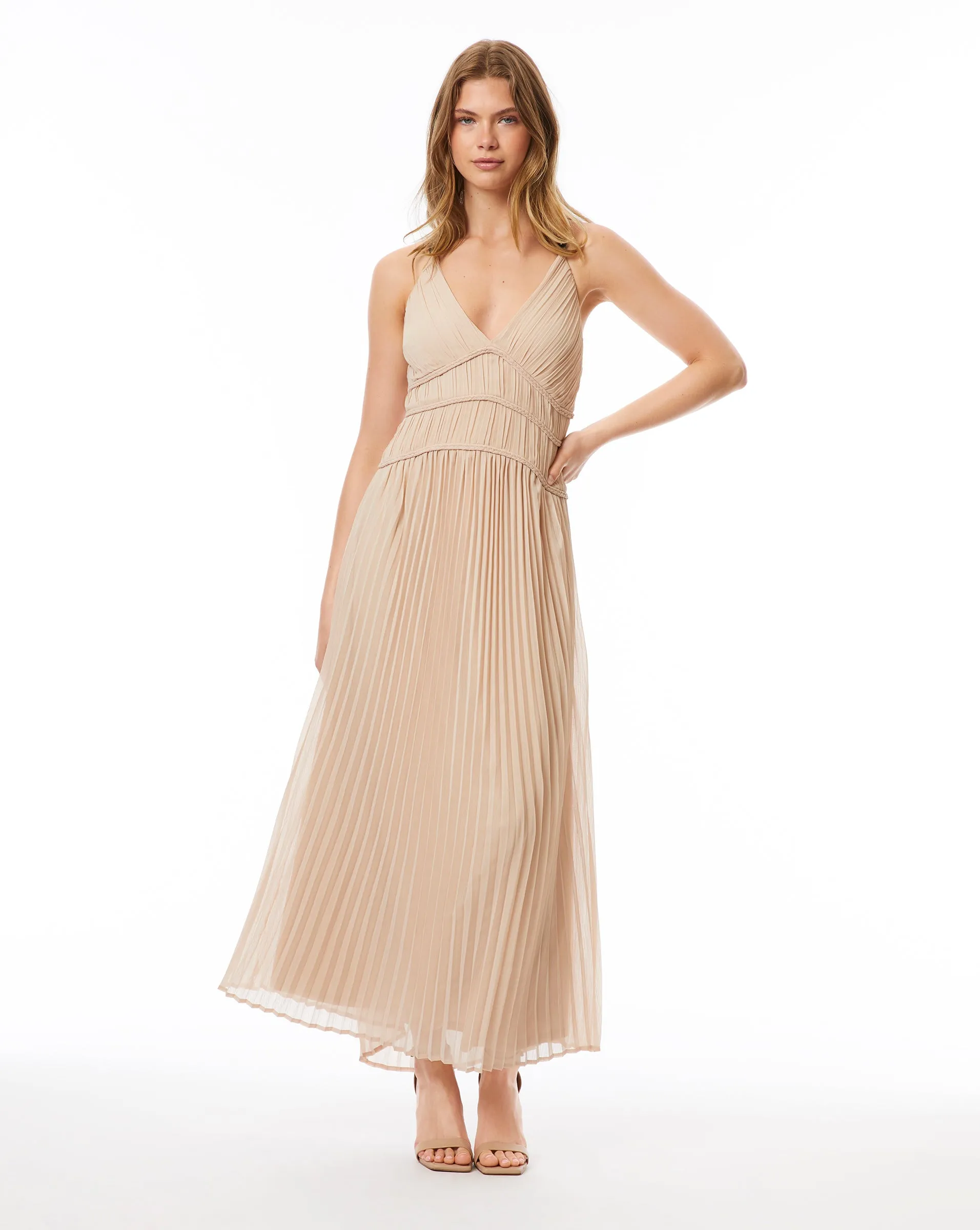 FINAL SALE - Pleated Midi Dress sold by Adrienne Landau product image thumbnail 3