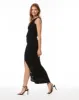 FINAL SALE - Spinel Rib with Slit Skirt sold by Adrienne Landau
