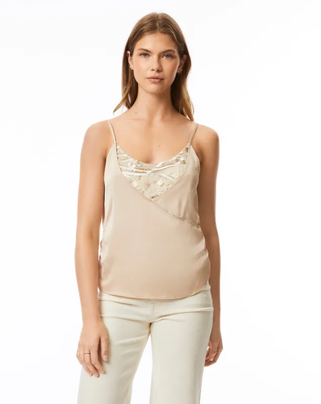 FINAL SALE - Sequin Wrap Camisole Top sold by Adrienne Landau