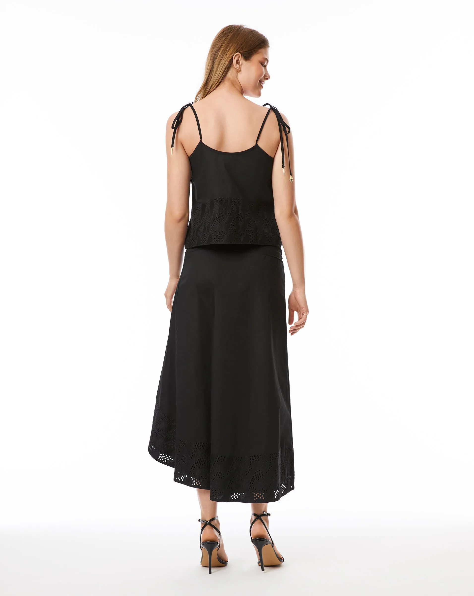 FINAL SALE - Eyelet Draped Skirt sold by Adrienne Landau product image thumbnail 5